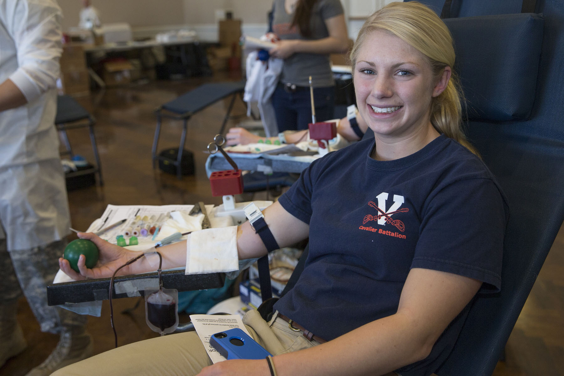 Kaitlyn McQuade, giving blood