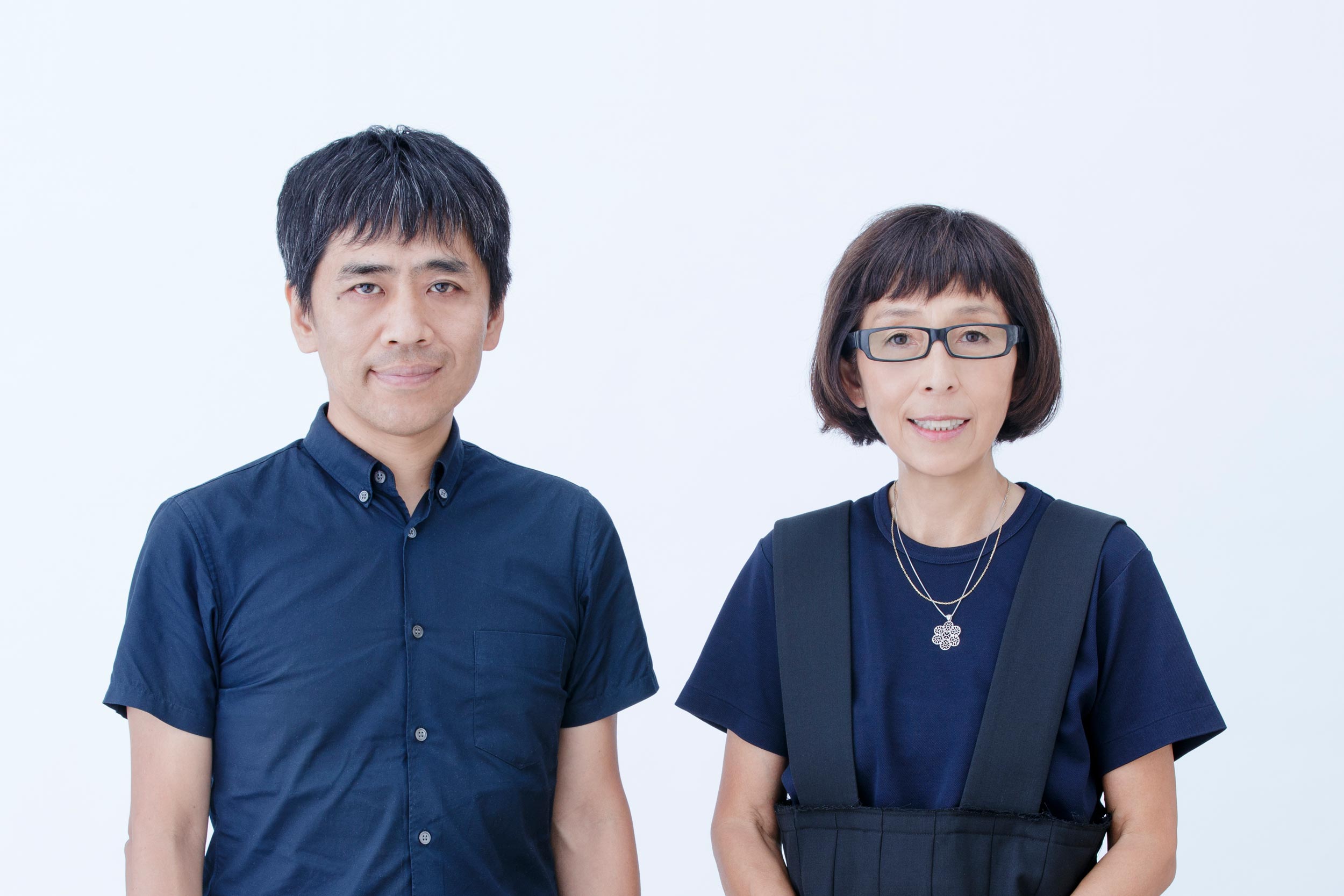 Ryue Nishizawa, left, and Kazuyo Sejima  stand together for a picture