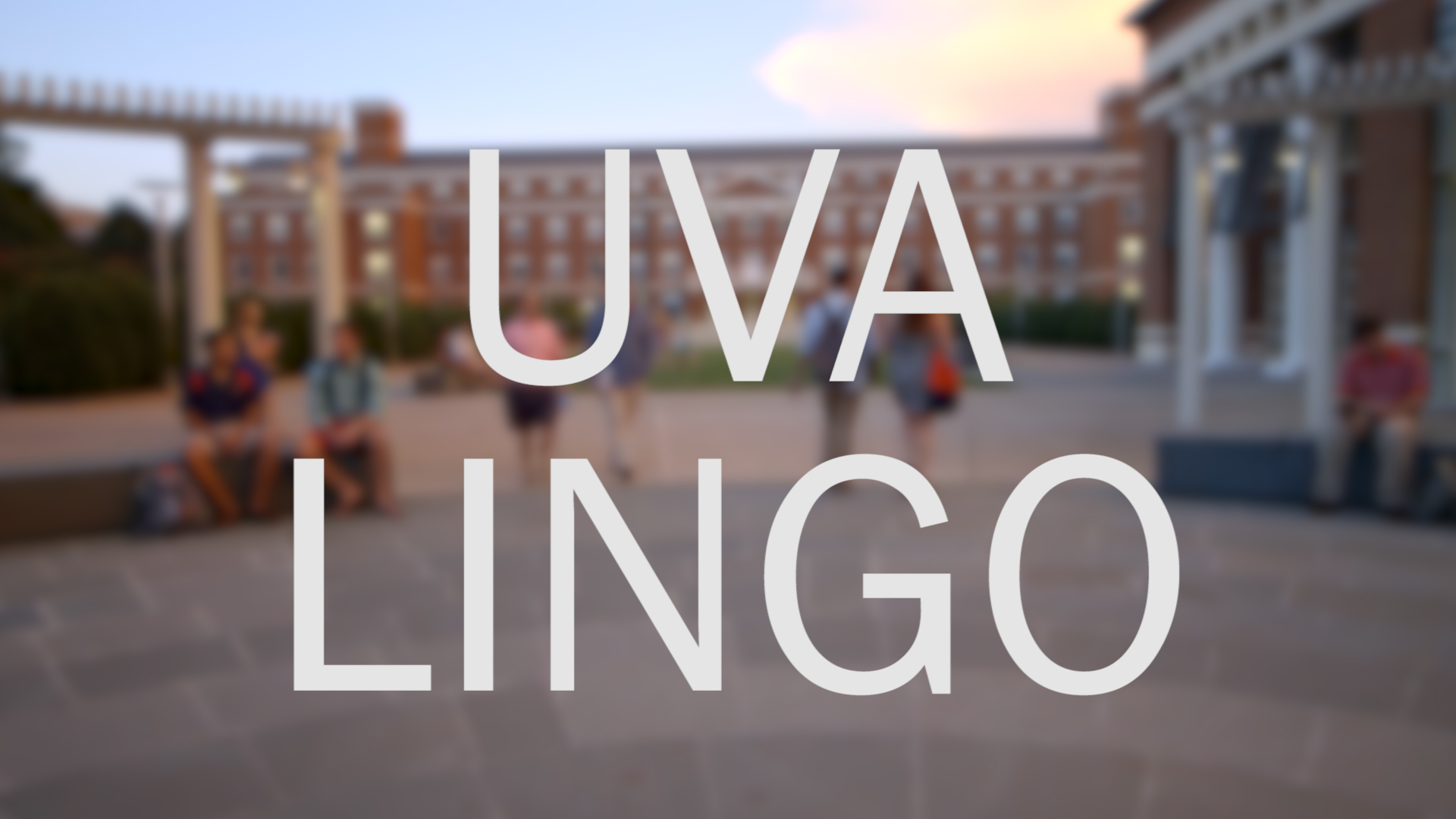 Text Reads: UVA Lingo