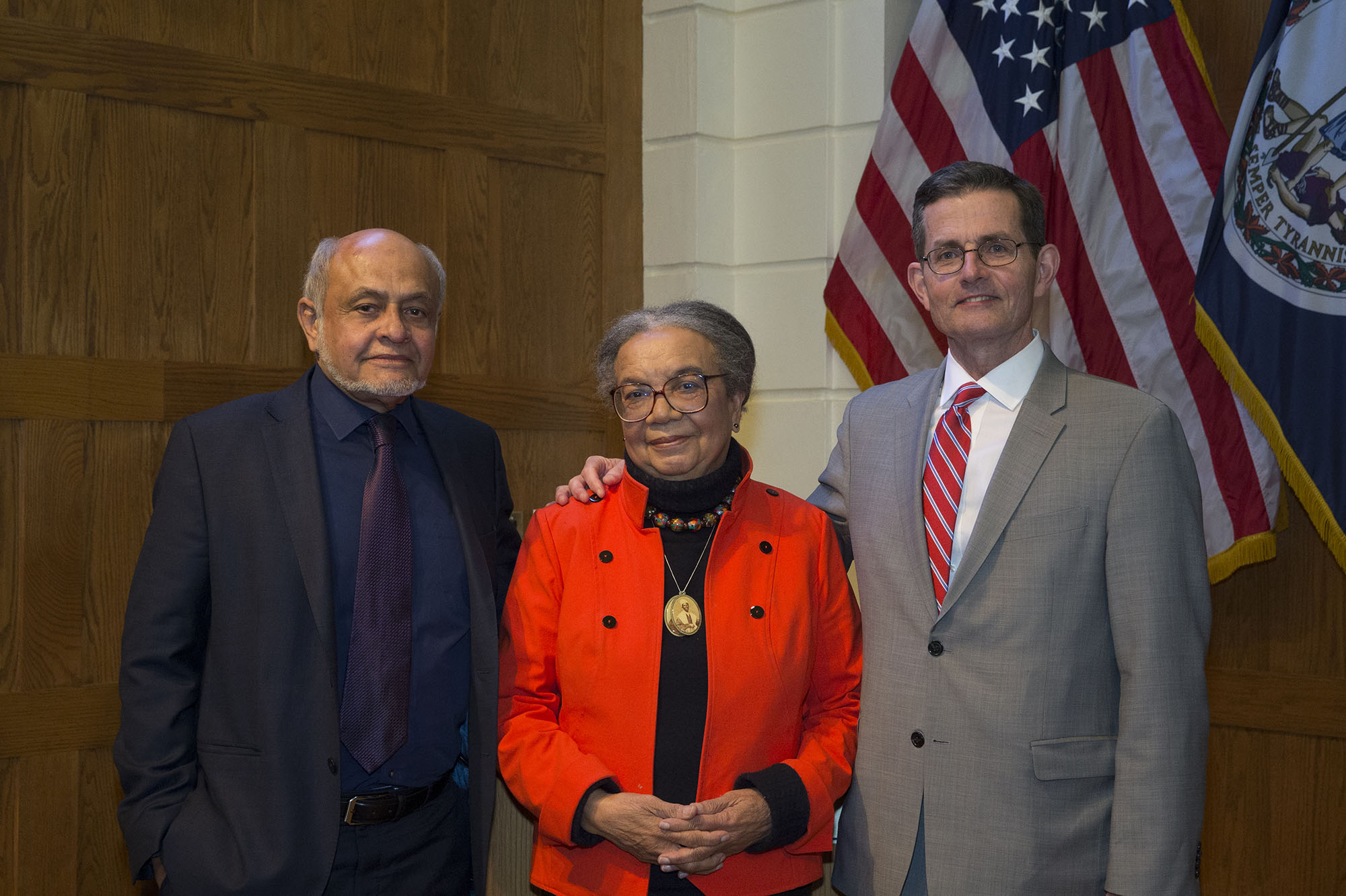 Group photo From left, Cecil Balmond, Marian Wright Edelman and John Gleeson