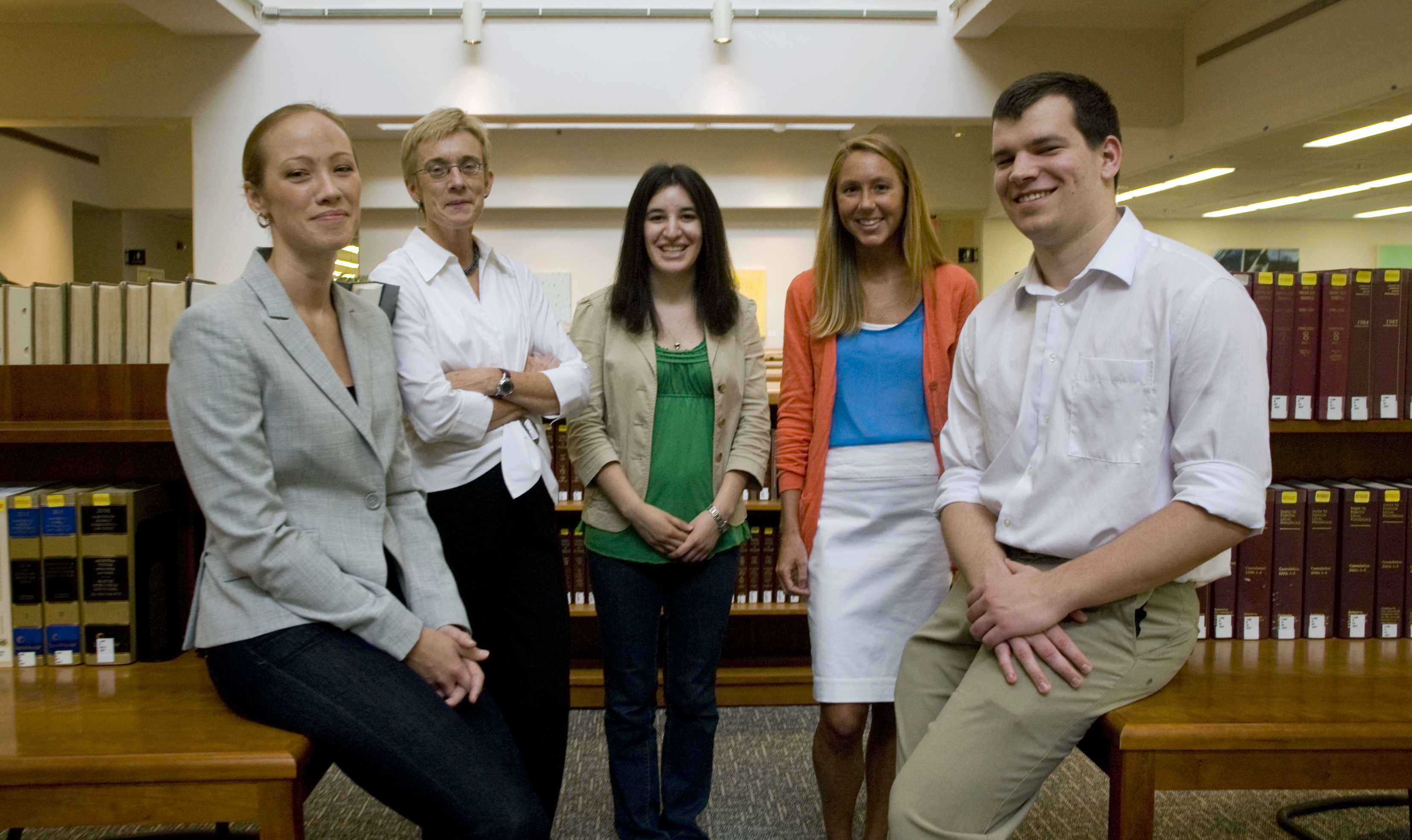 Group photo left to right: Helen O'Berine, Anne Coughlin, Ariel Linet, Rebecca Cohn and Kyle Mallinak.