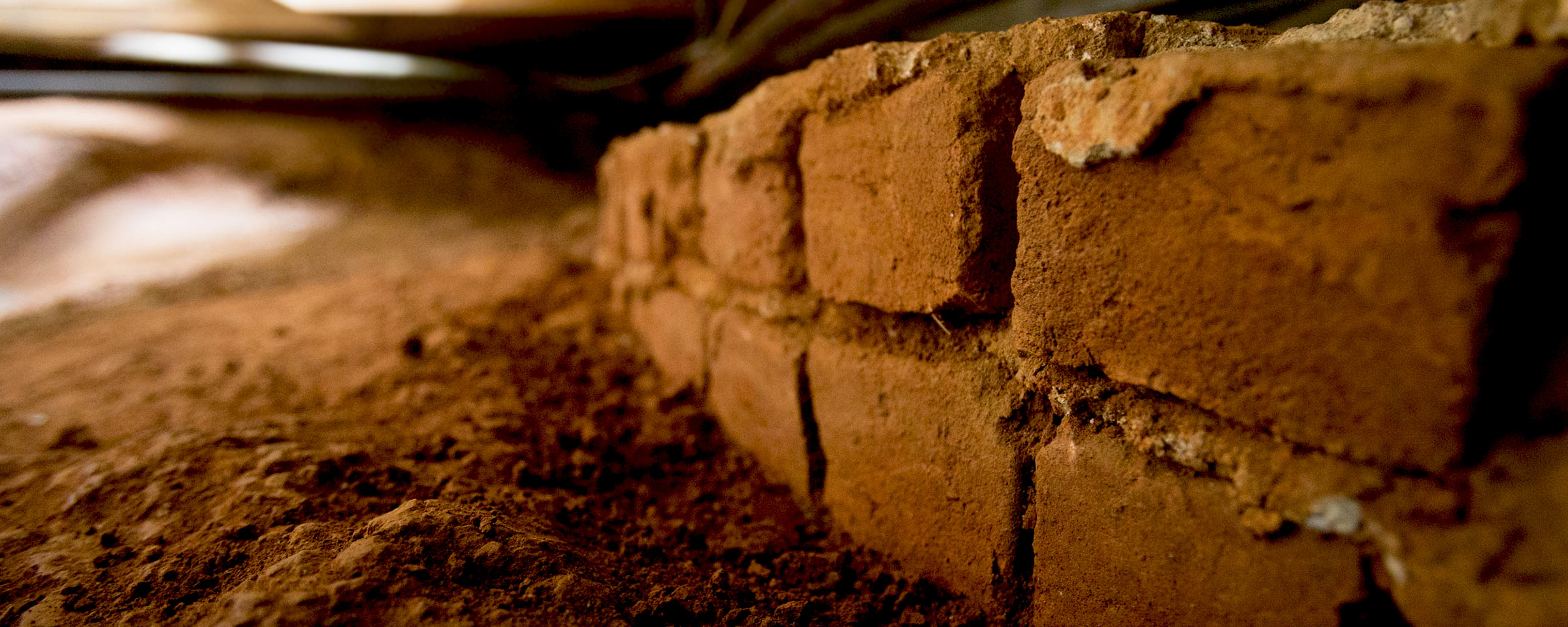 Bricks in dirt from an old structure
