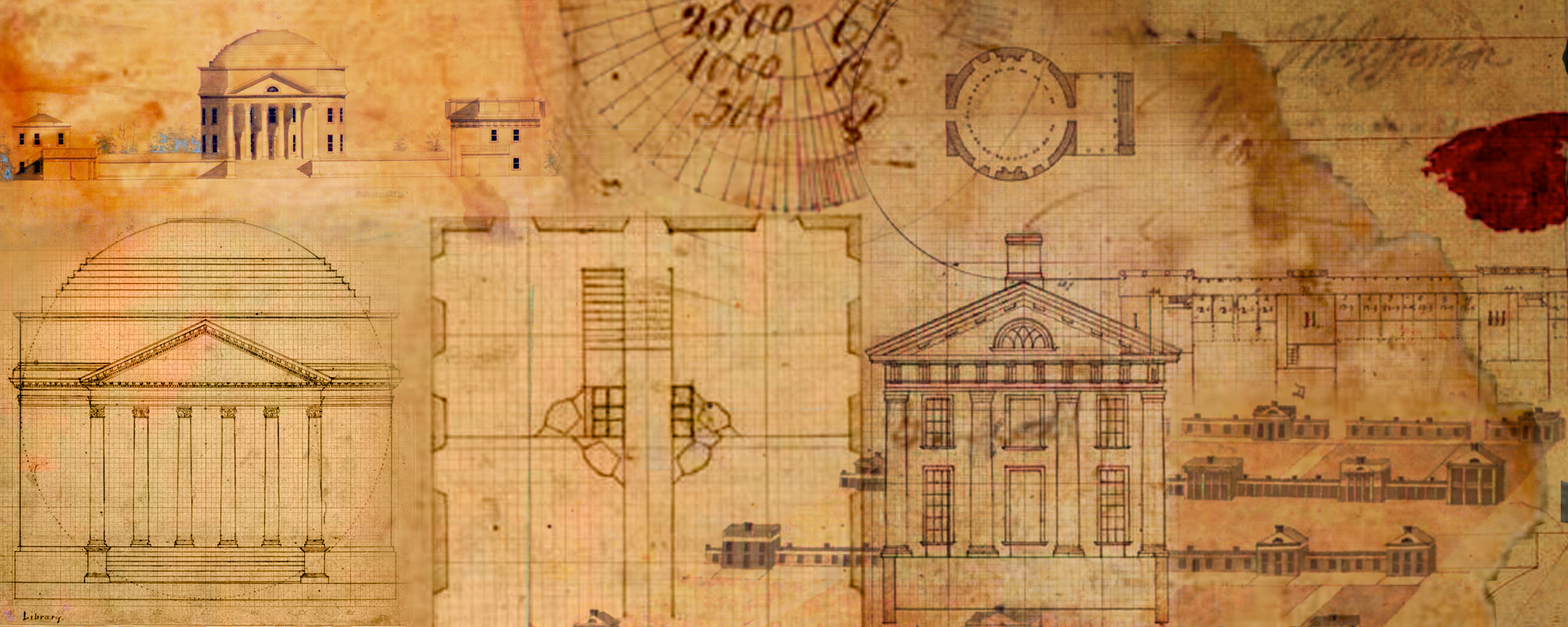 Architectural drawings of Monticello