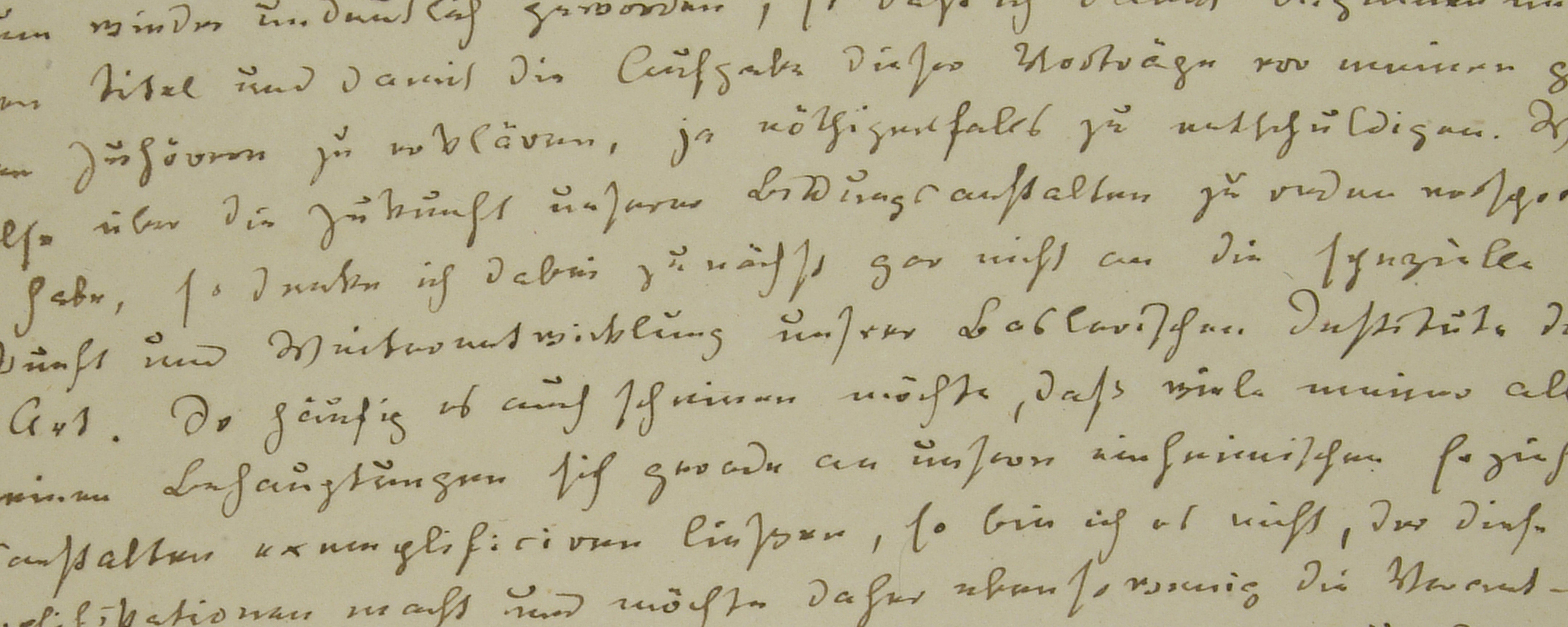 Handwritten letter of the niet manuscript
