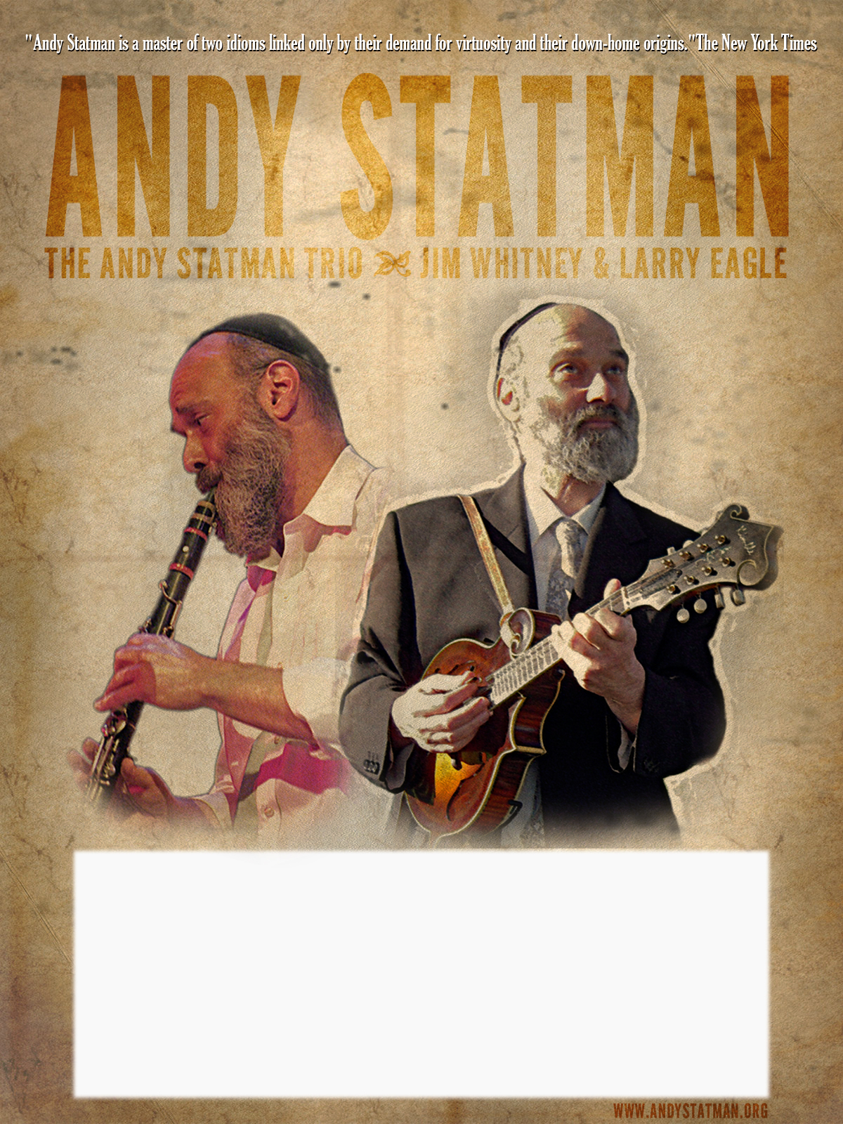  Andy Statman playing a clarinet and a mandolin