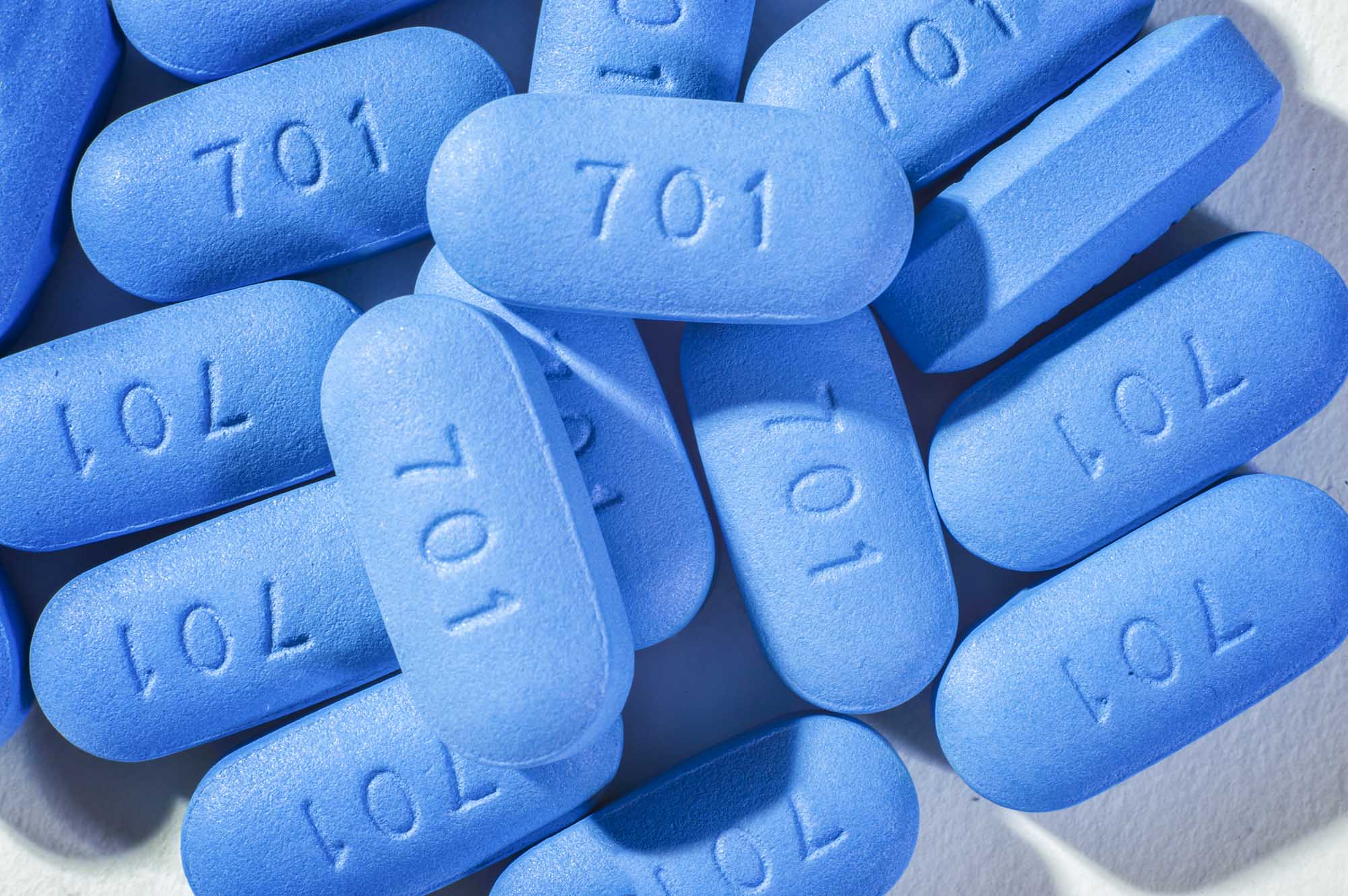Blue pills with the number 701 on them