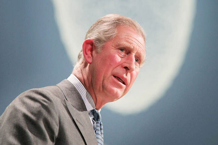 Prince Charles speaking to a crowd