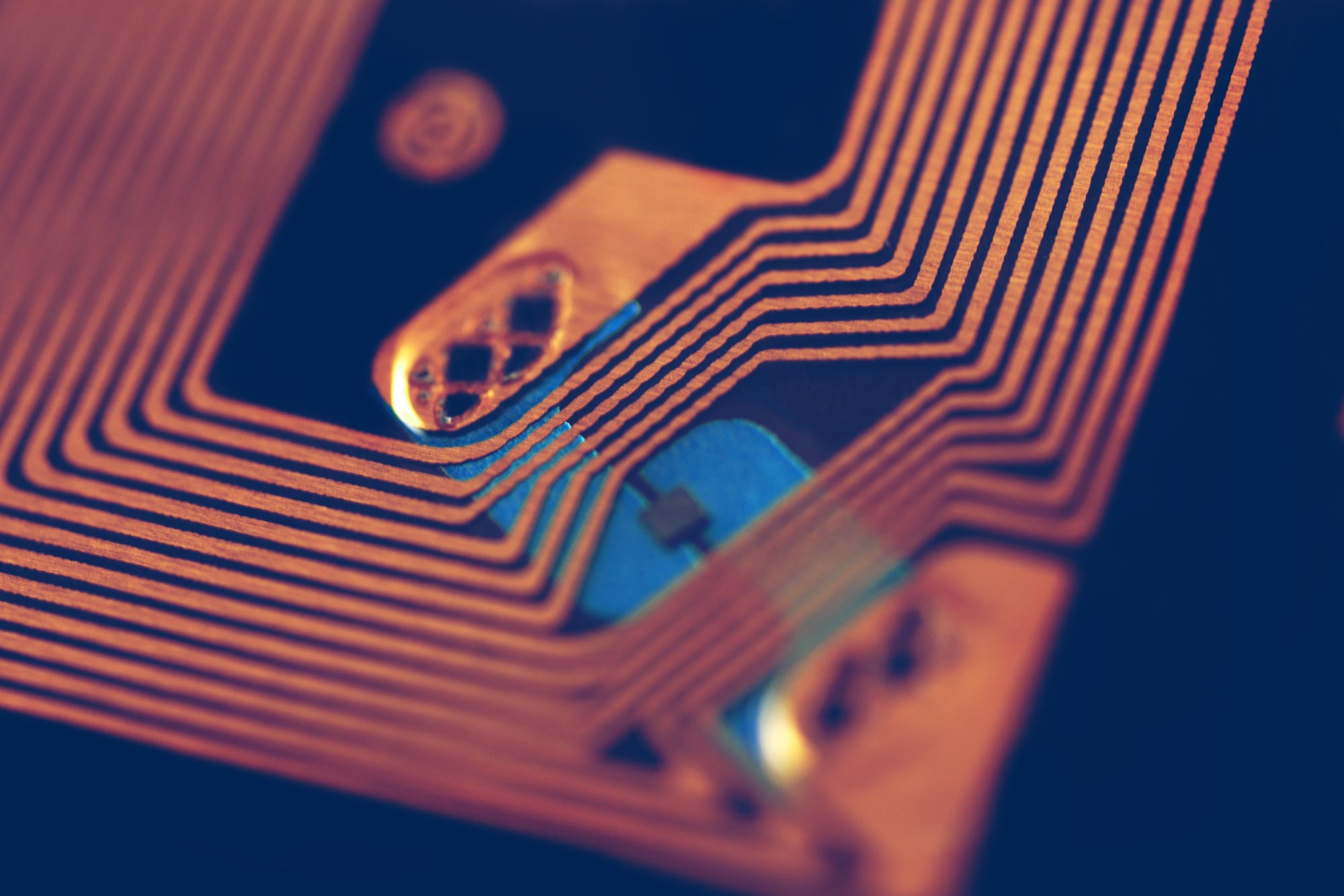 up close view of a microchip