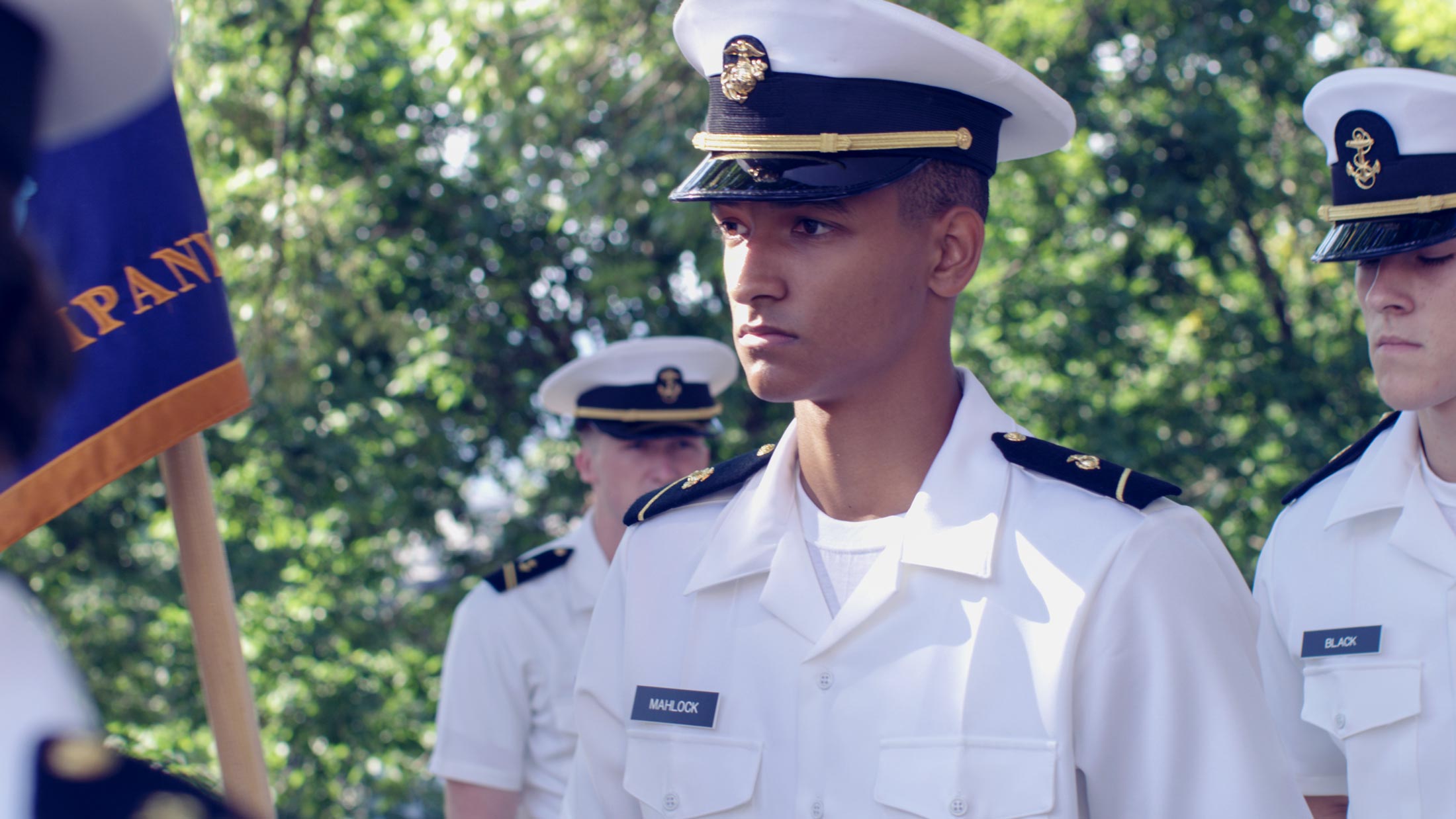 ROTC Navy Cadet in White uniform