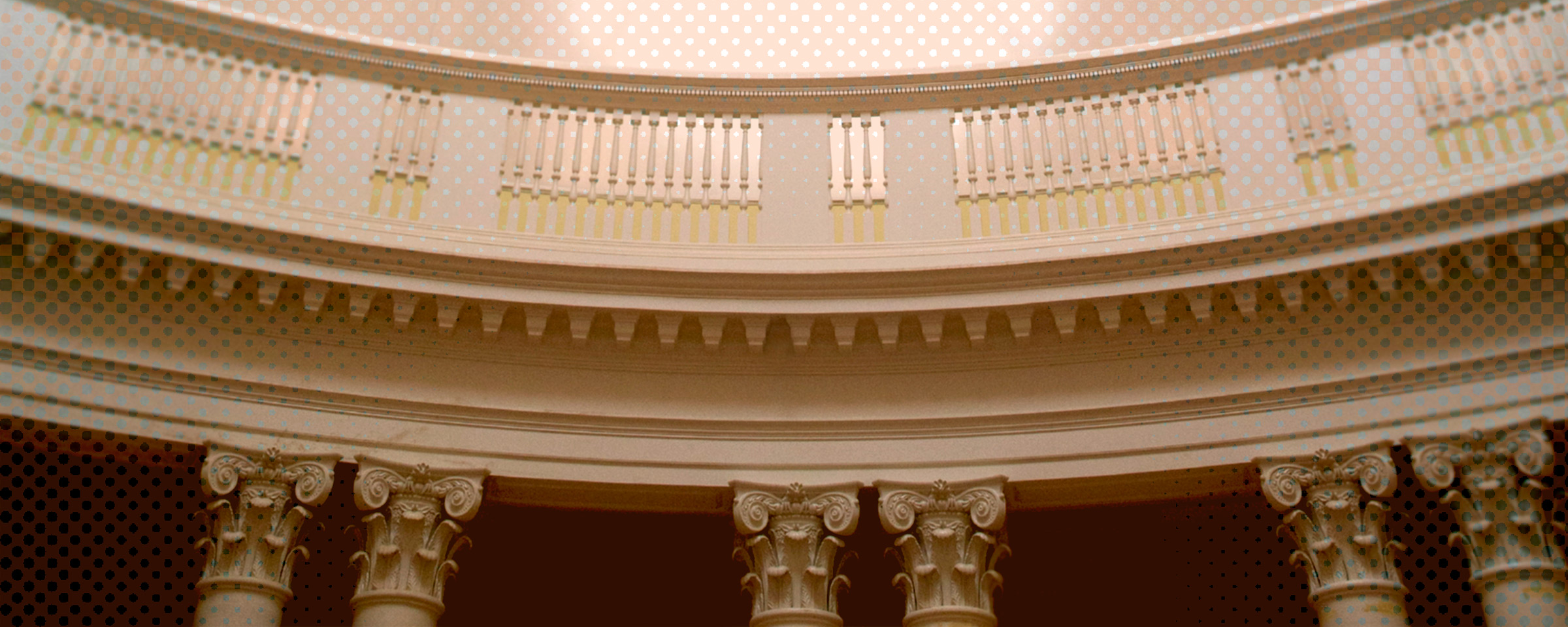 The railing on the Balcony in the Rotunda's Dome Room