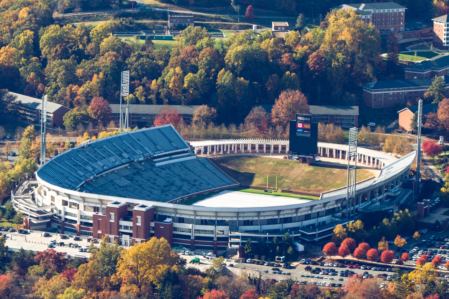 Aerial view of Scott Stadium