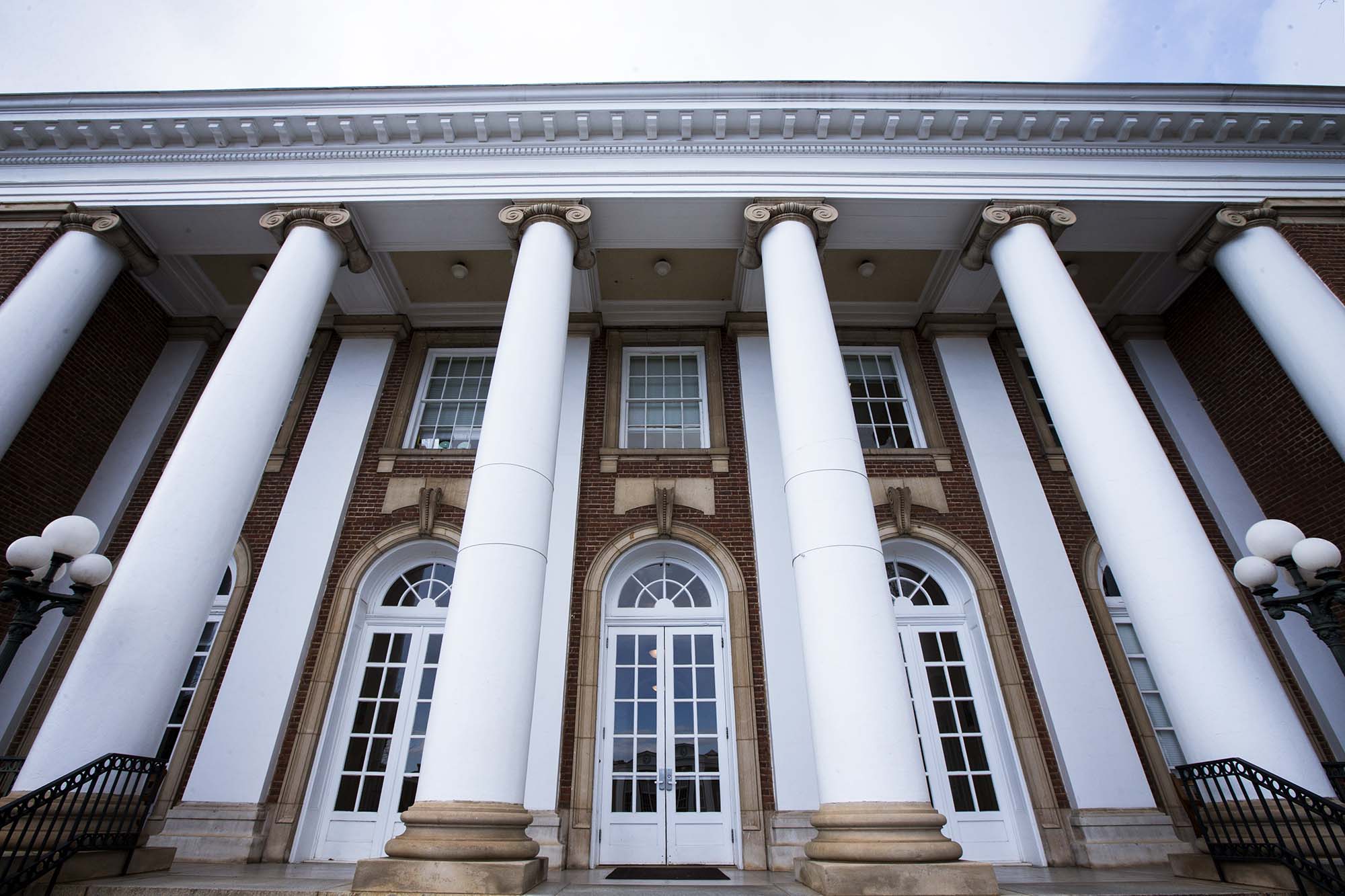 UVA building with columns and tall doors