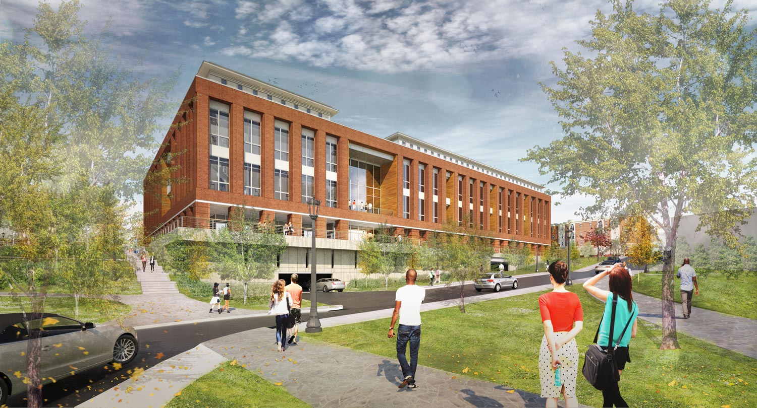 A rendering of UVA’s new Student Health and Wellness Center, which will be located on Brandon Avenue. 