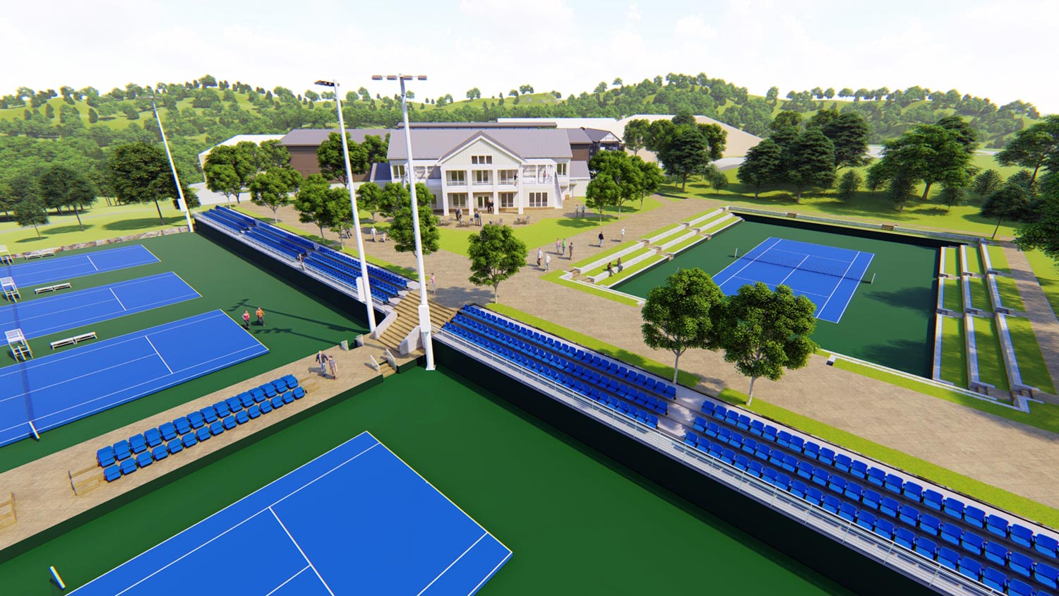  Boar’s Head Sports Club, tennis courts, and bleachers 