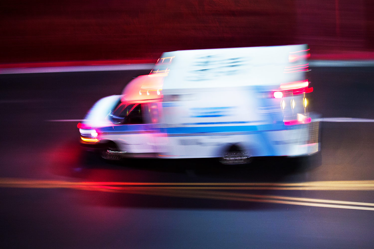 Blurry Ambulance on the road
