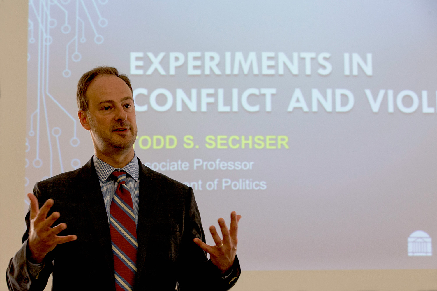 Todd S. Sechser talking to a crowd