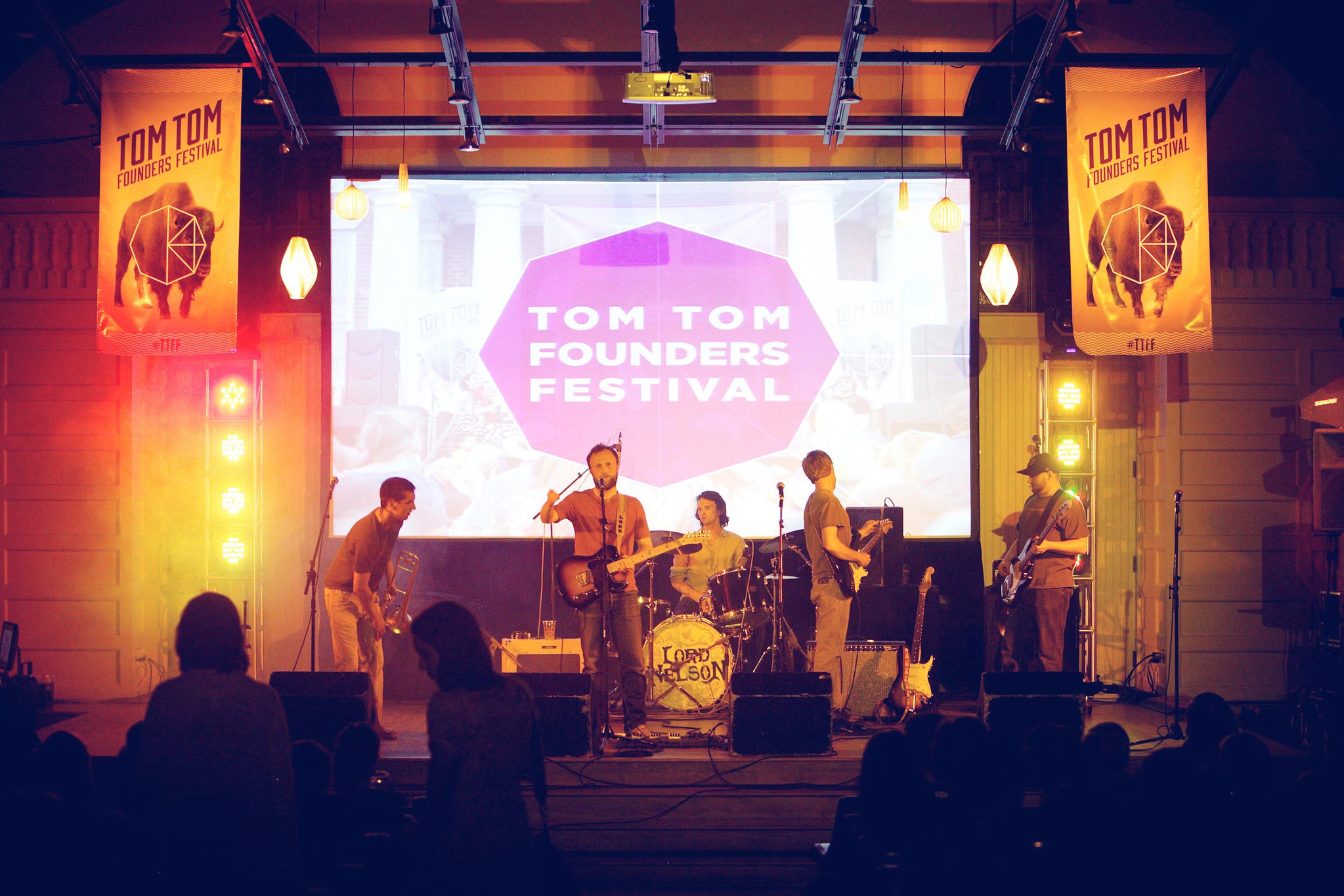Band playing on the stage at the Tom Tom Founders Festival