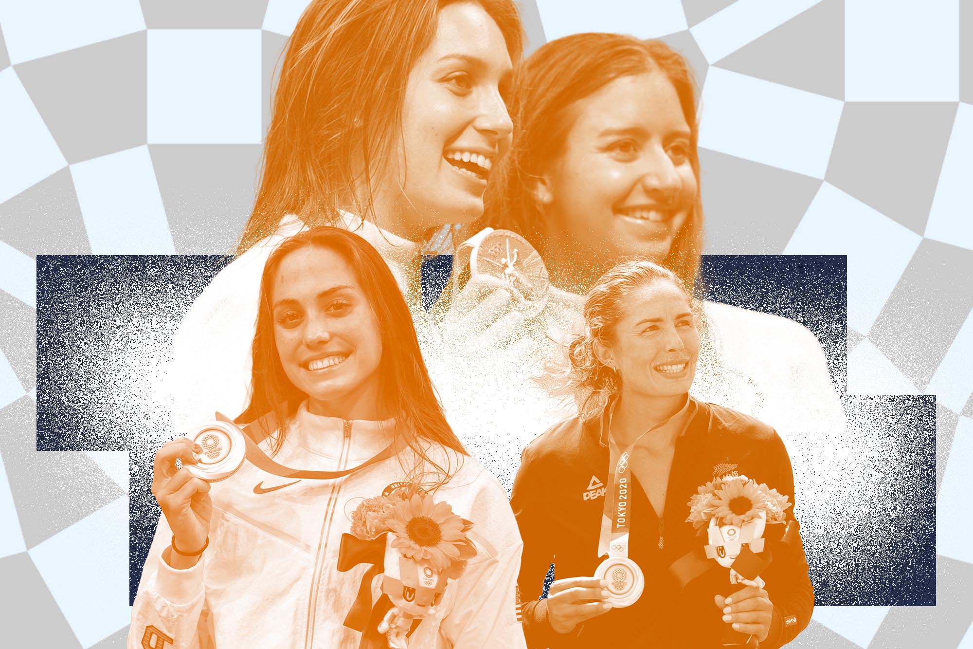 Collage of UVA olympic medalists