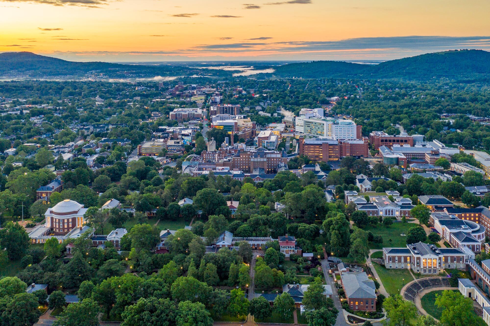 Aerial View of Charlottesville