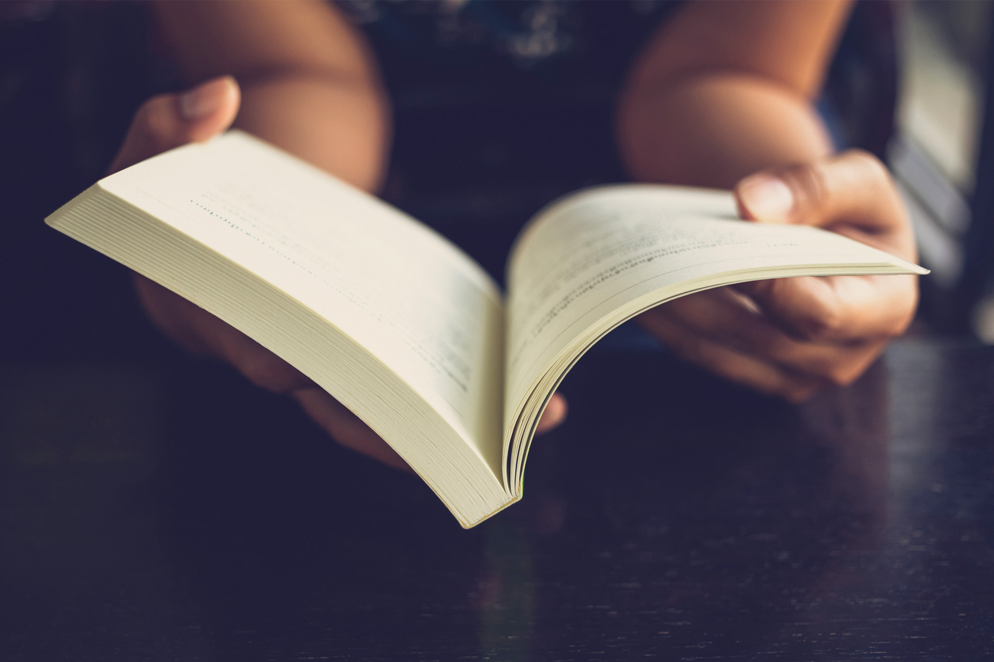 Woman reading a book