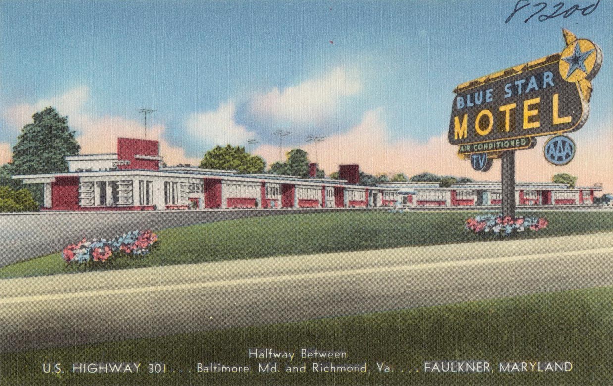 Painting of the Blue Star Motel