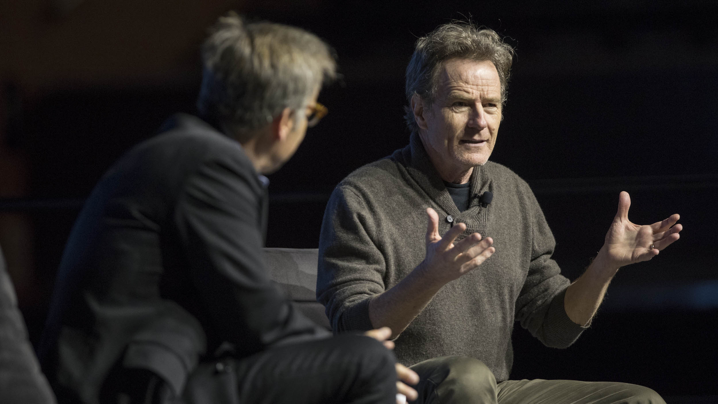 Ultimately, Cranston did exactly what he advised his audience to do; he told a great story. (Photo by Sanjay Suchak, University Communications)