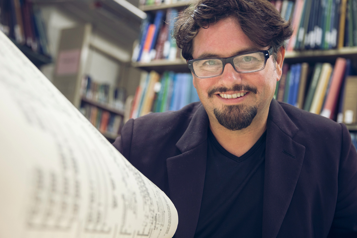 Music professor Matthew Burtner, whose own work combines music and environmental concerns in his native Alaska, will lead a discussion of “Landfill Harmonic.” (Photo by Dan Addison, University Communications)
