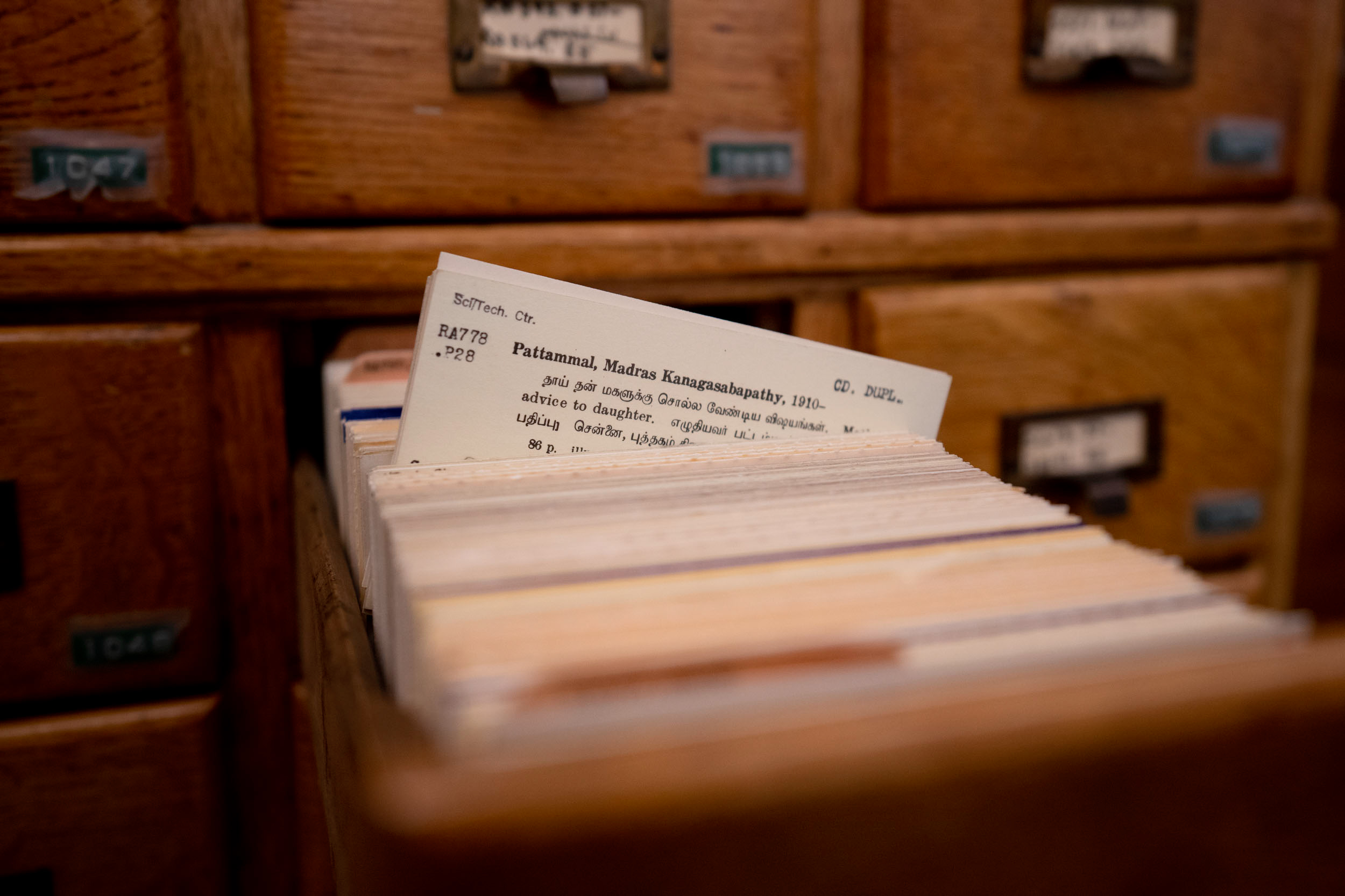 Old Library Card Catalog