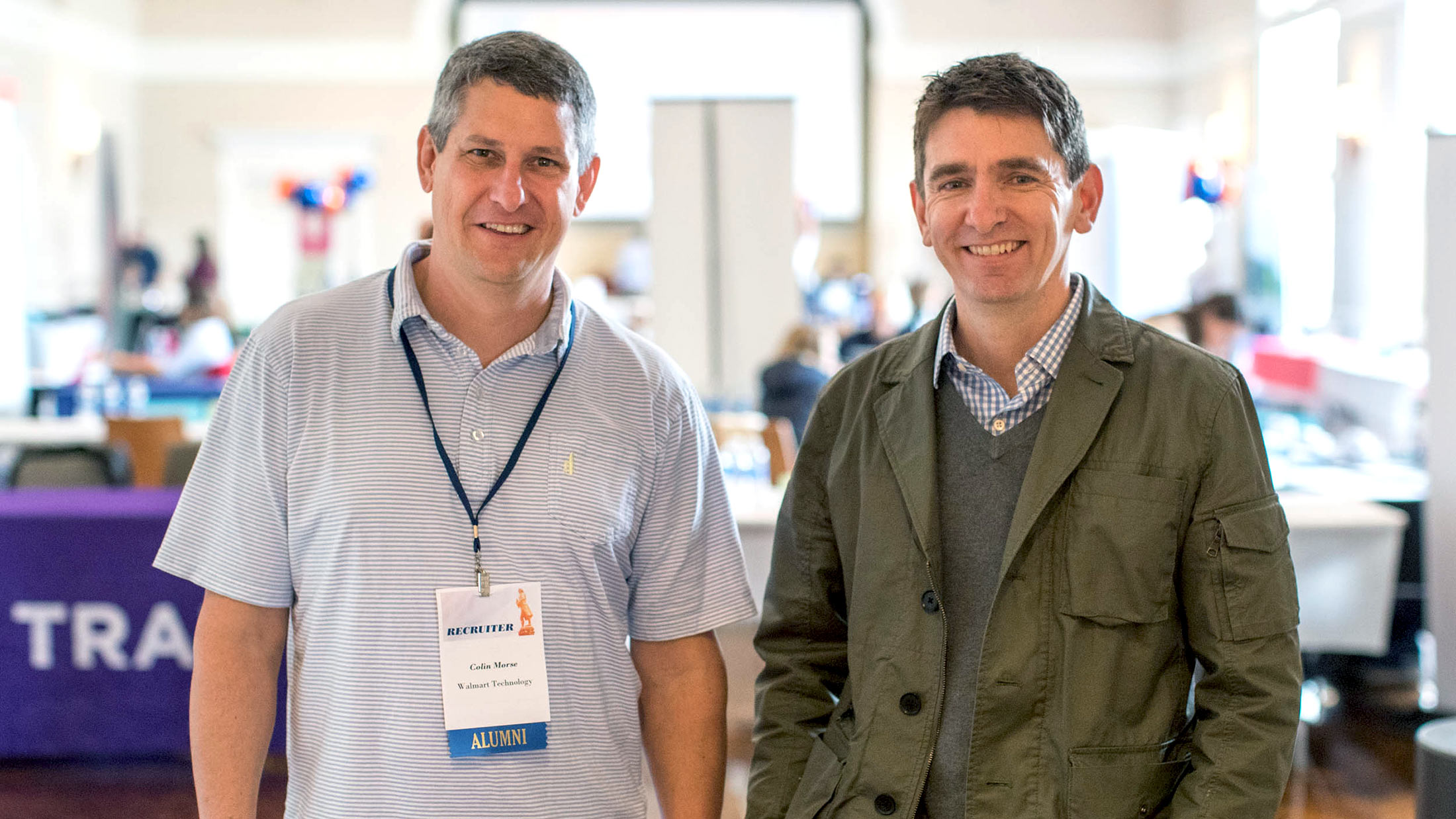 Morse, left, and O’Riordan are both UVA alumni and now work for Walmart Technology in Reston. 