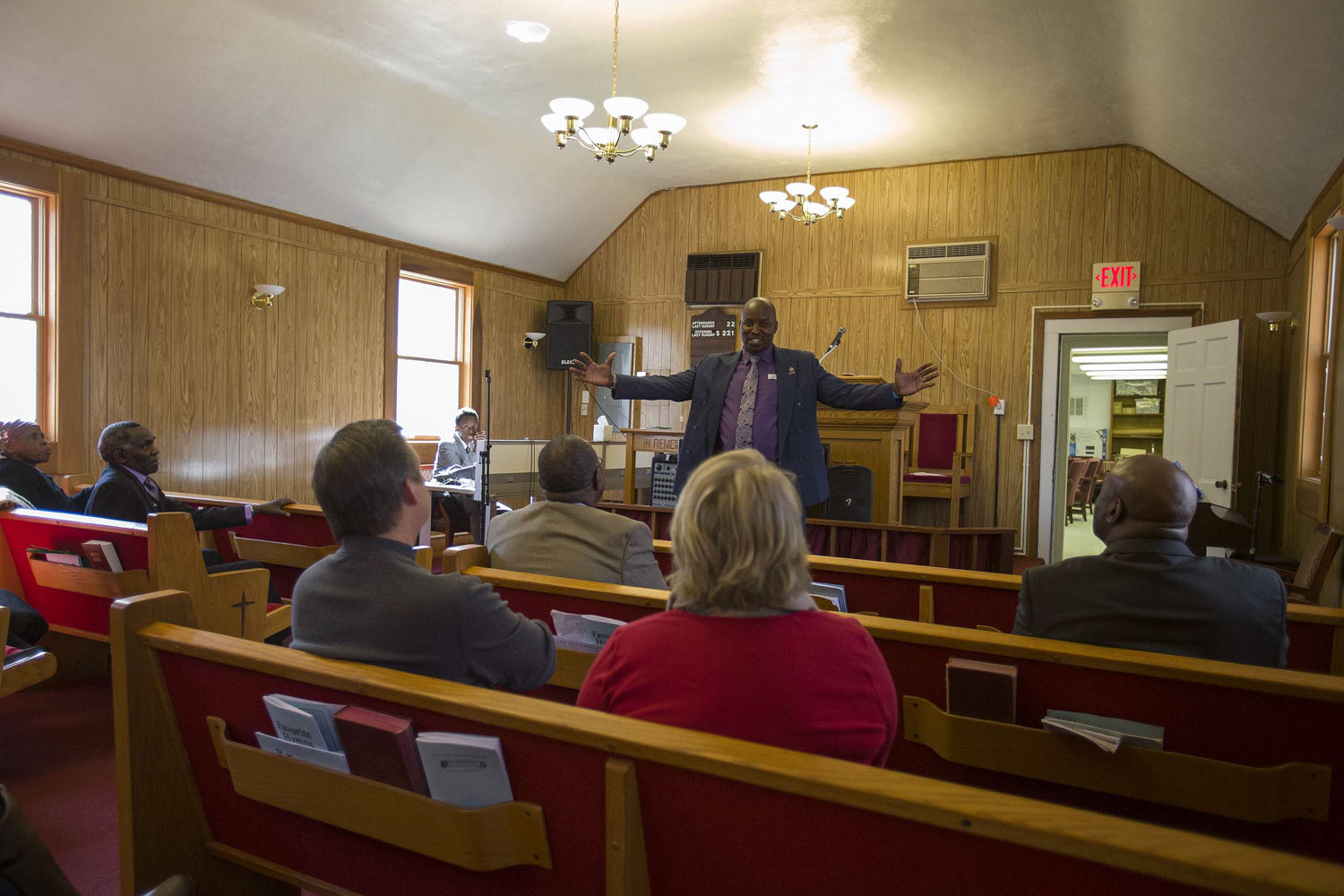 Chege preaches at Lighthouse Baptist Church in Barboursville