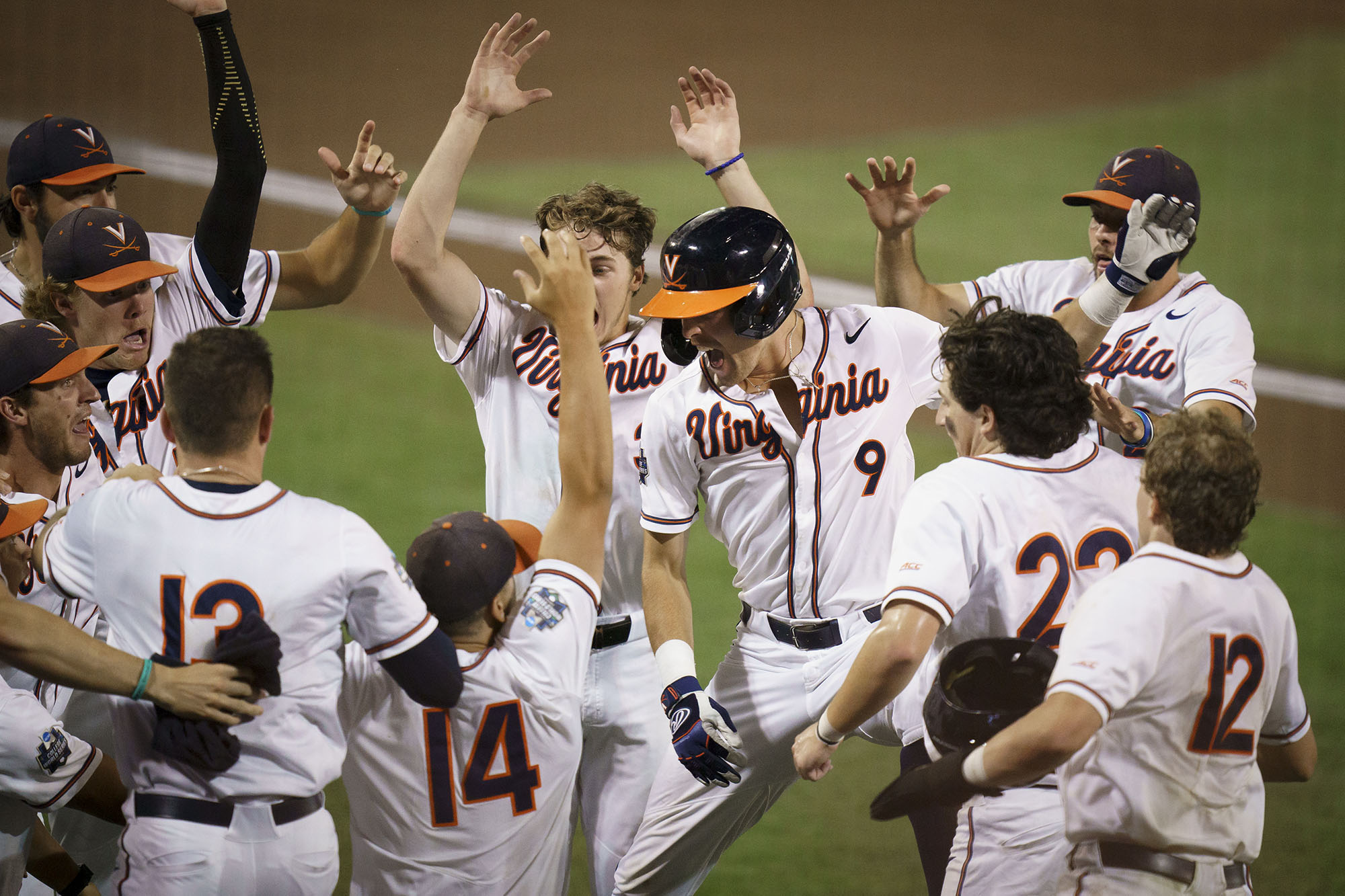 Chris Newell celebrates with teammates