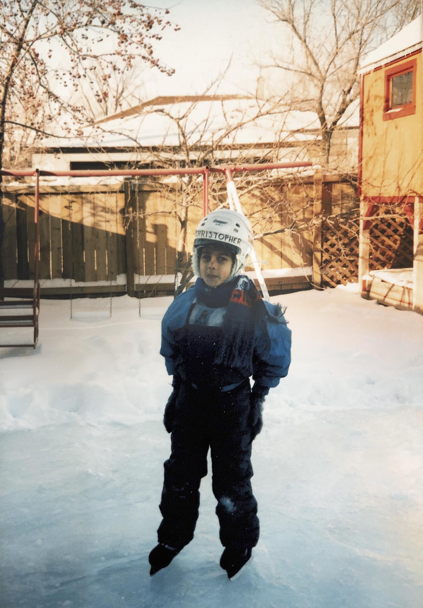 Christoper Ali standing in the snow