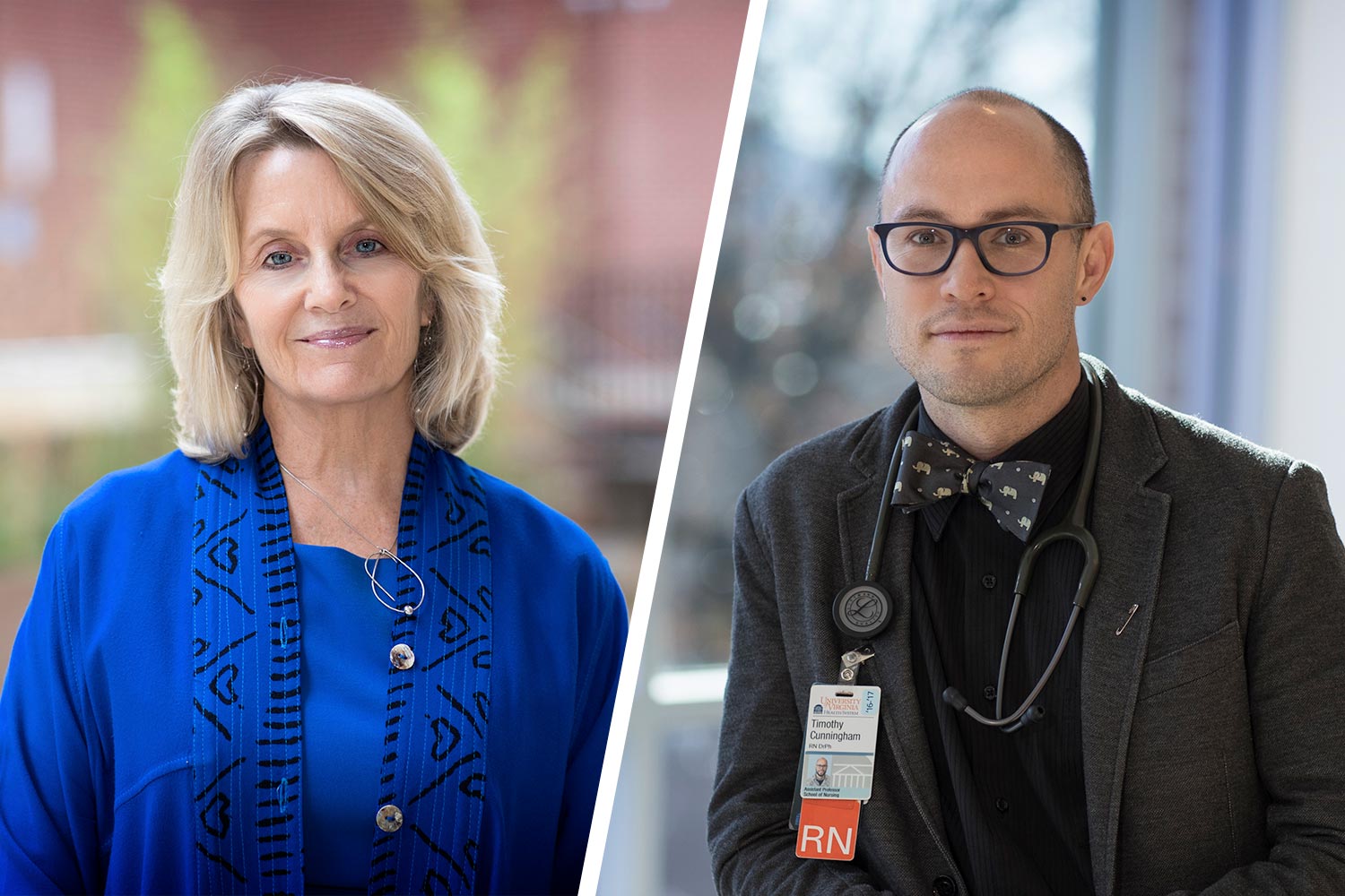 Headshots left to right: Clareen Wiencek and Tim Cunningham 