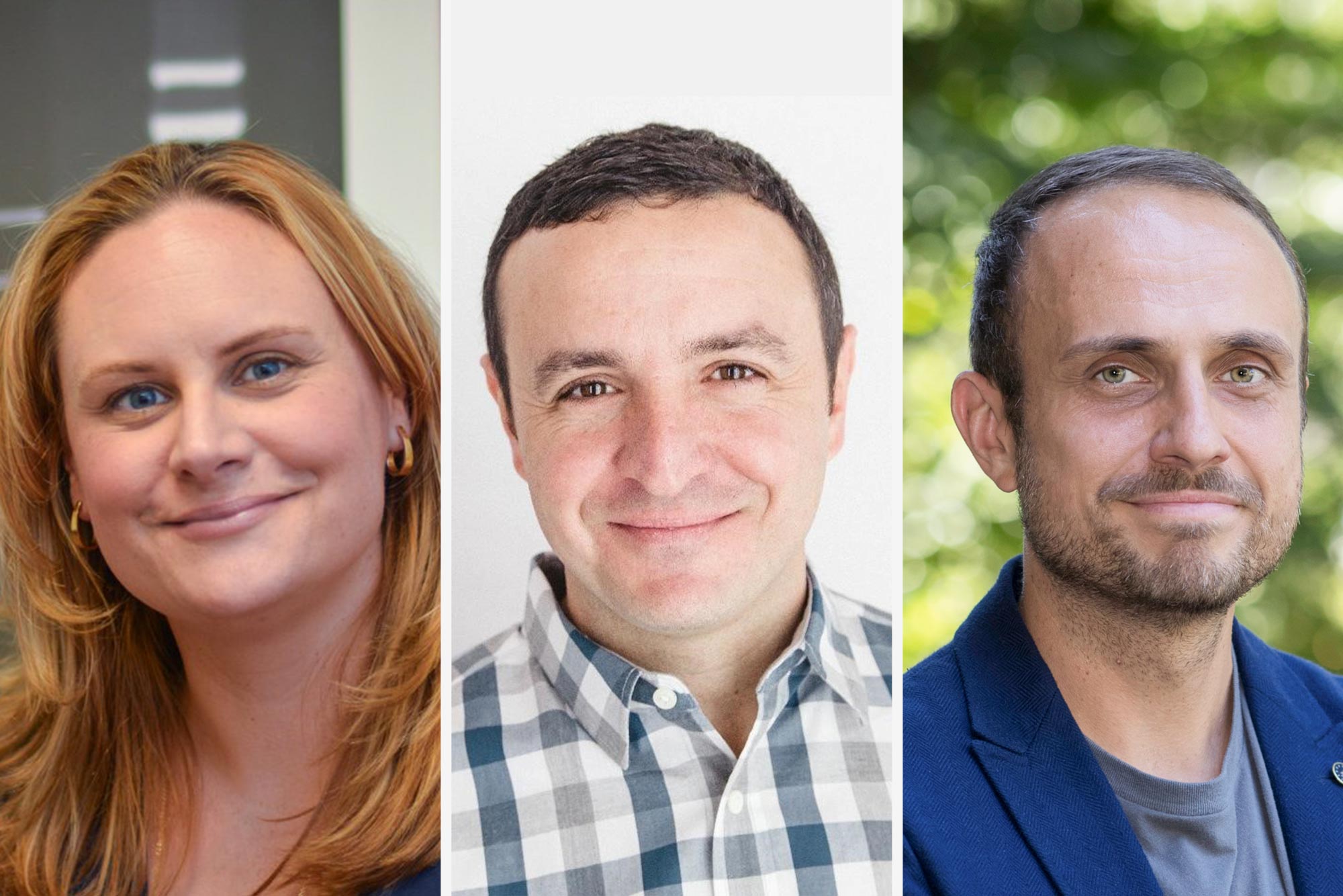 Headshots left to right: Connelly, Morris, Grossman