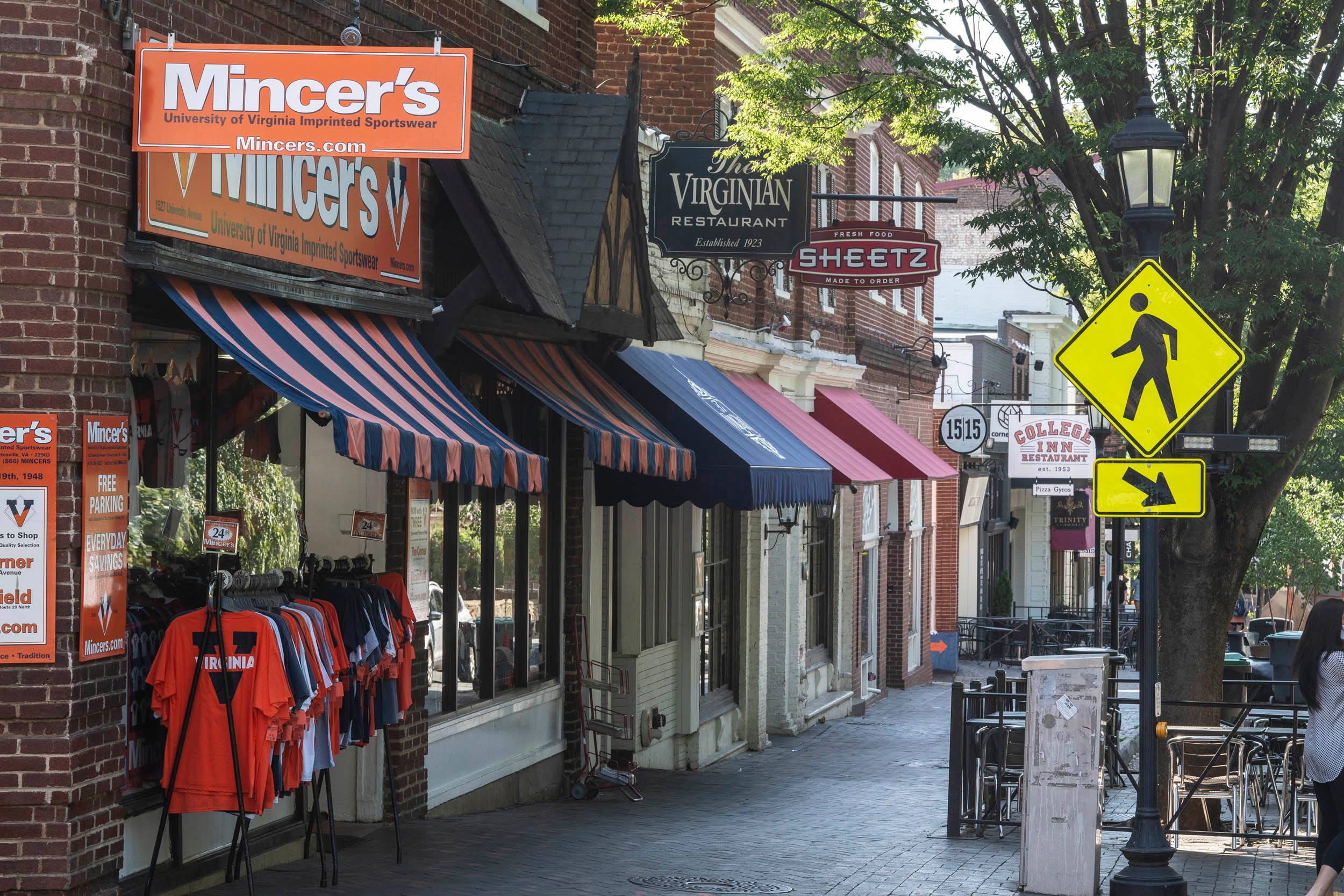 The corner now with Mincers The Virginian restaurant and sheetz