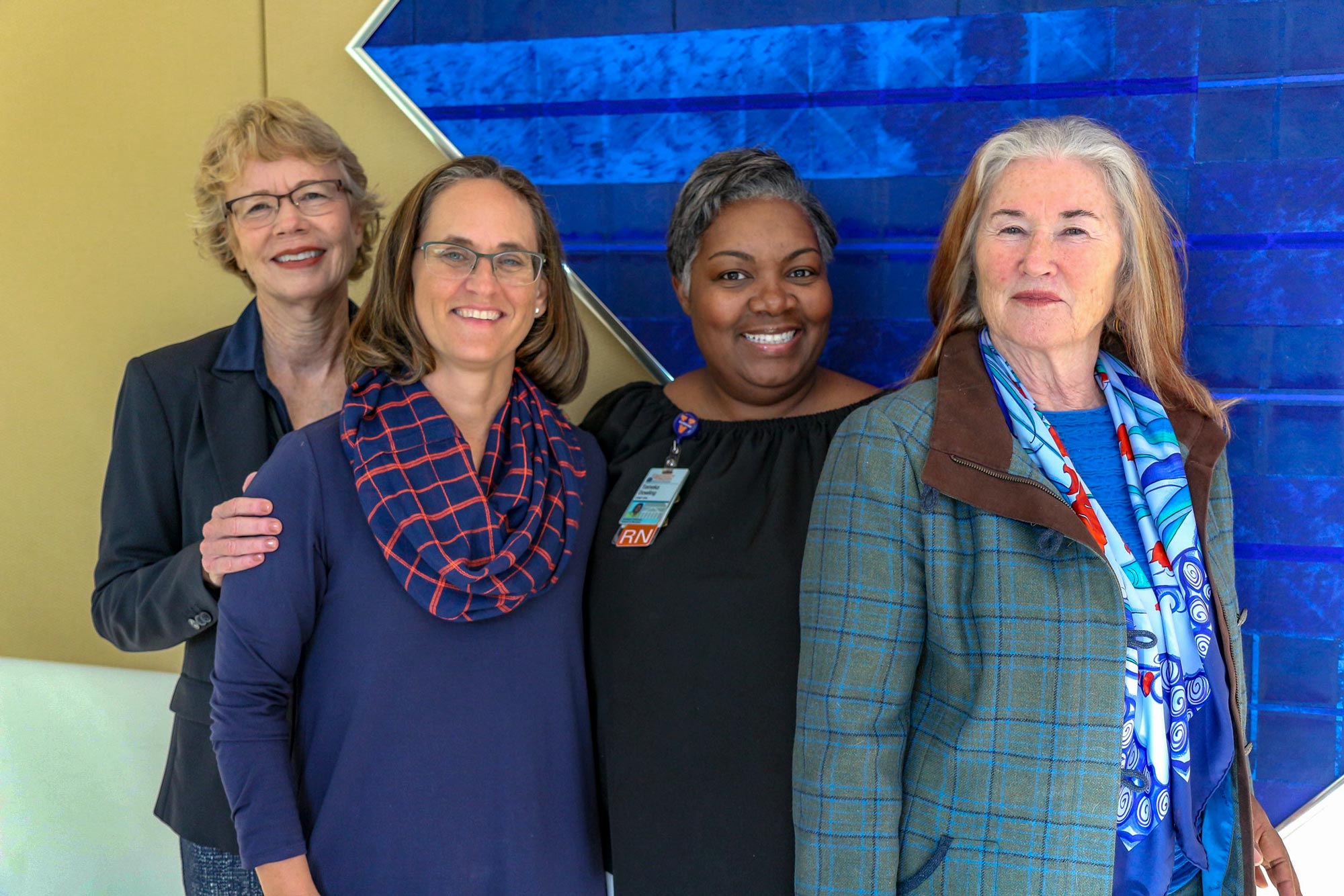 The School of Nursing team group photo from left, Susan Kools, Bethany Coyne, Tomeka Dowling,