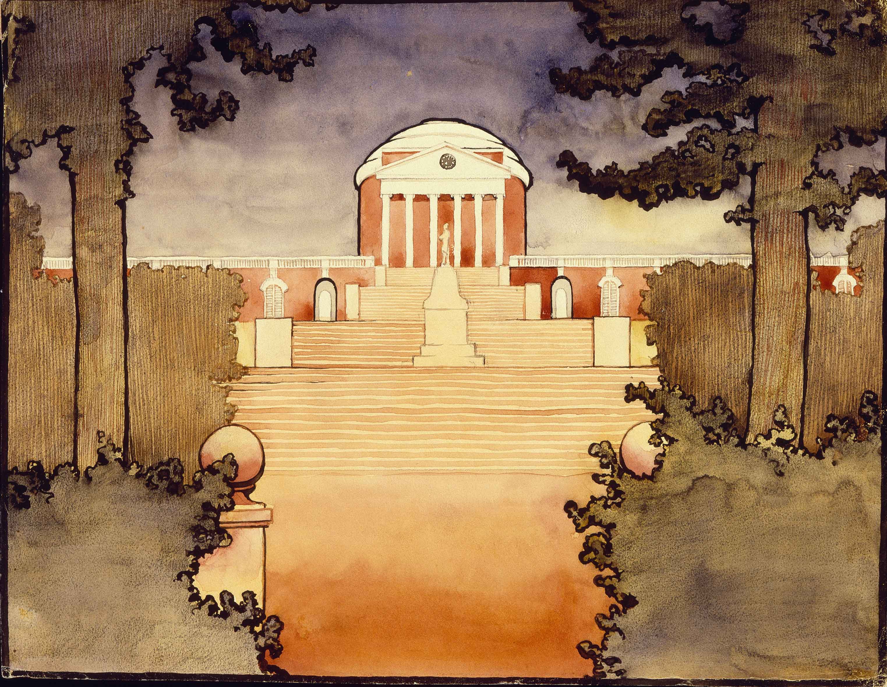 Untitled (Rotunda -University of Virginia) Scrapbook U of V, 1912-1914 Georgia O’Keeffe Watercolor on paper 11 7/8 x 9 (30.16 x 22.86) Georgia O’Keeffe Museum Gift of The Georgia O’Keeffe Foundation (2006.05.608) Copyright Georgia O’Keeffe Museum