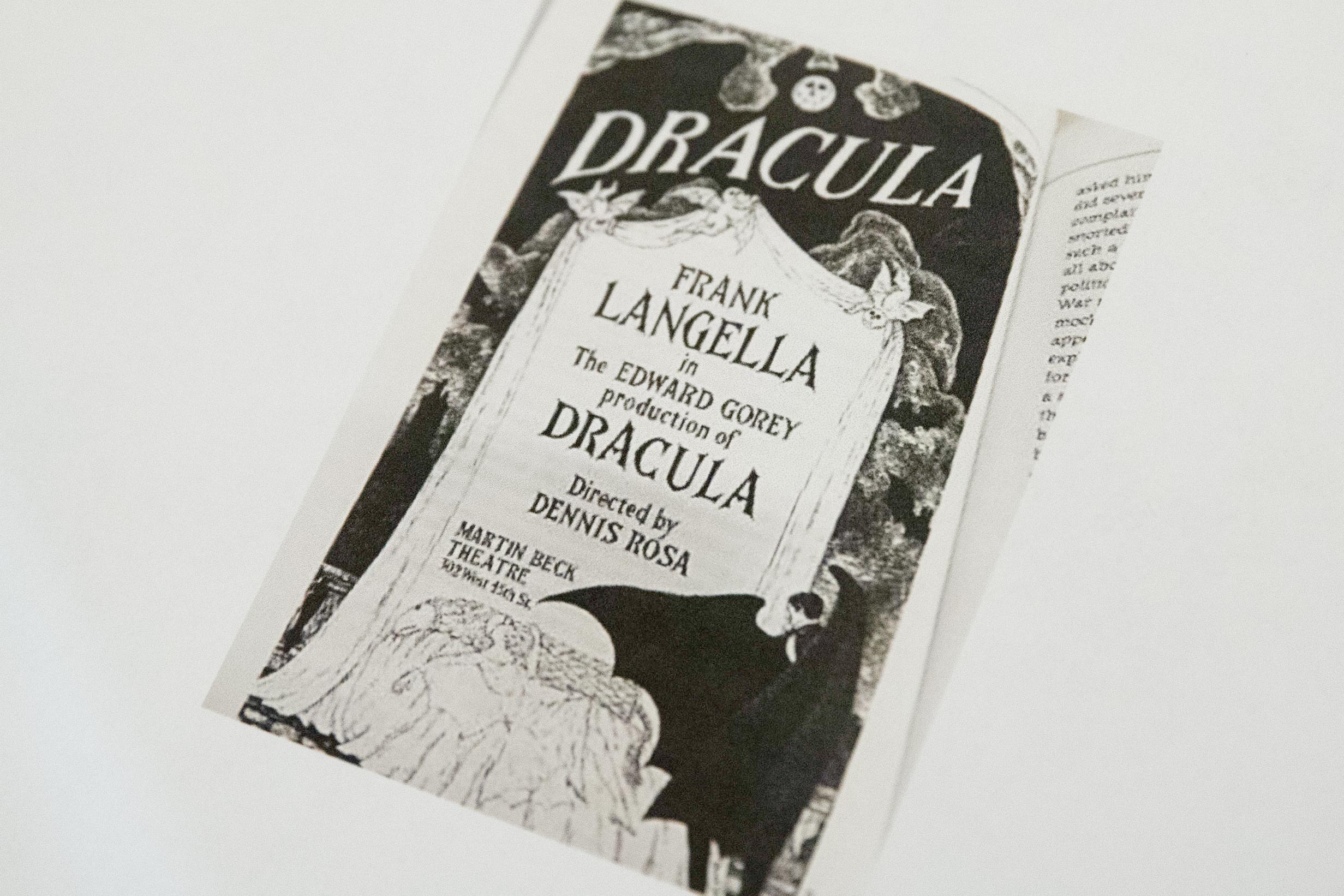playbill of Dracula with Frank Langella
