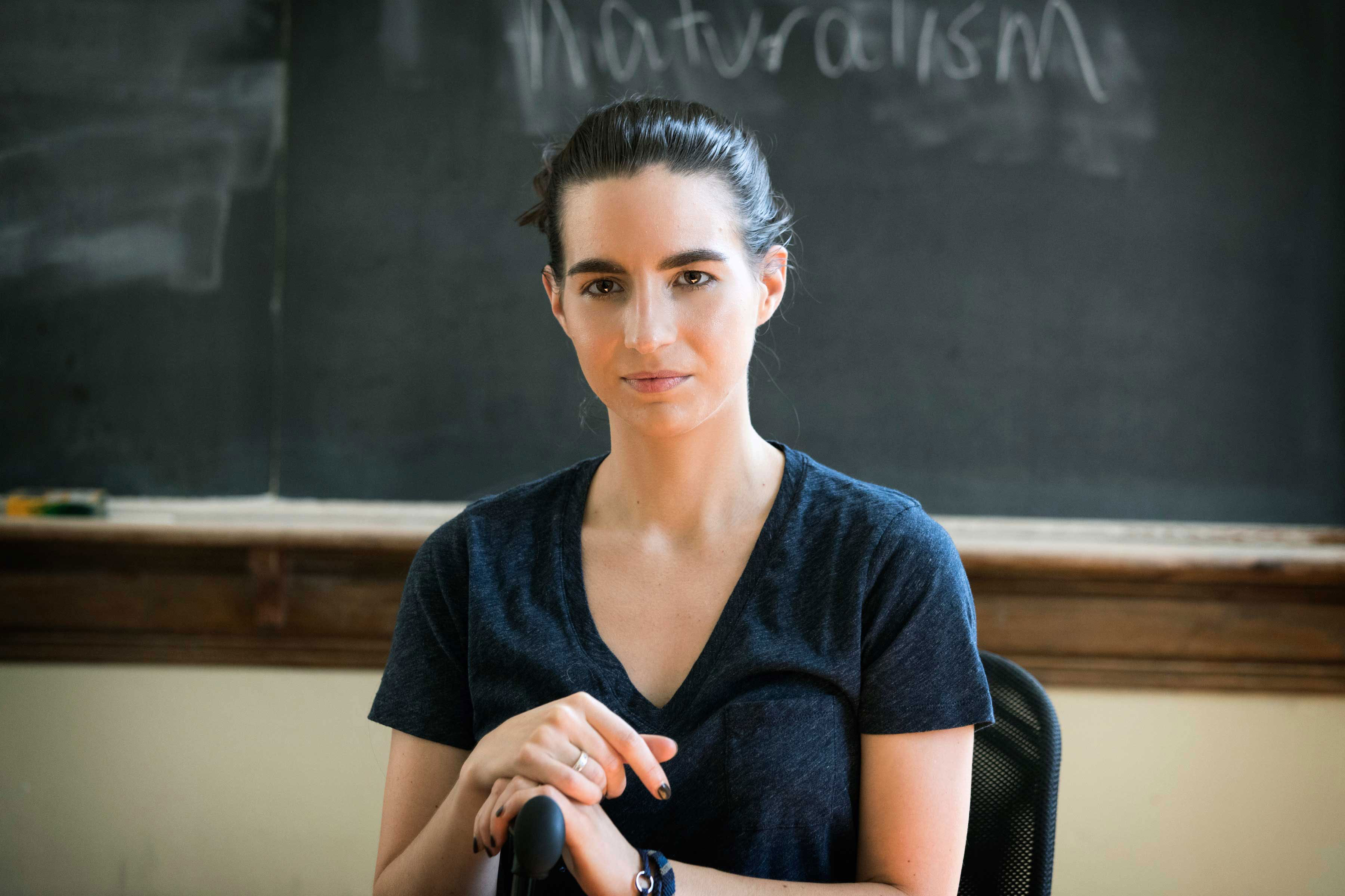 Elizabeth Barnes, an associate professor of philosophy, has spent most of her academic career questioning social norms and what it means to be “other.” (Photo by Dan Addison, University Communications)