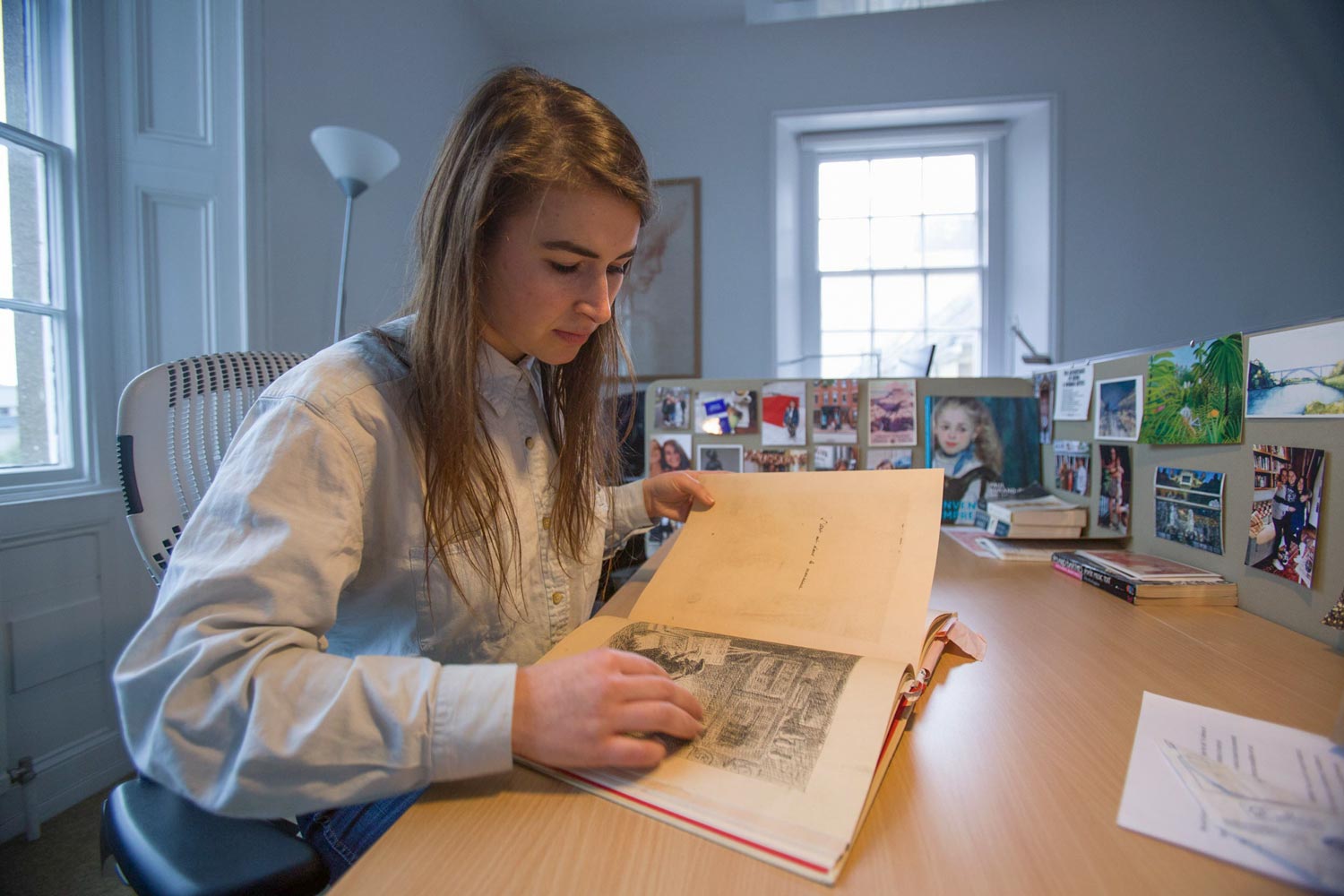 Cox in her office at Ertegun House, which she shares with other Ertegun Scholars from around the world. 