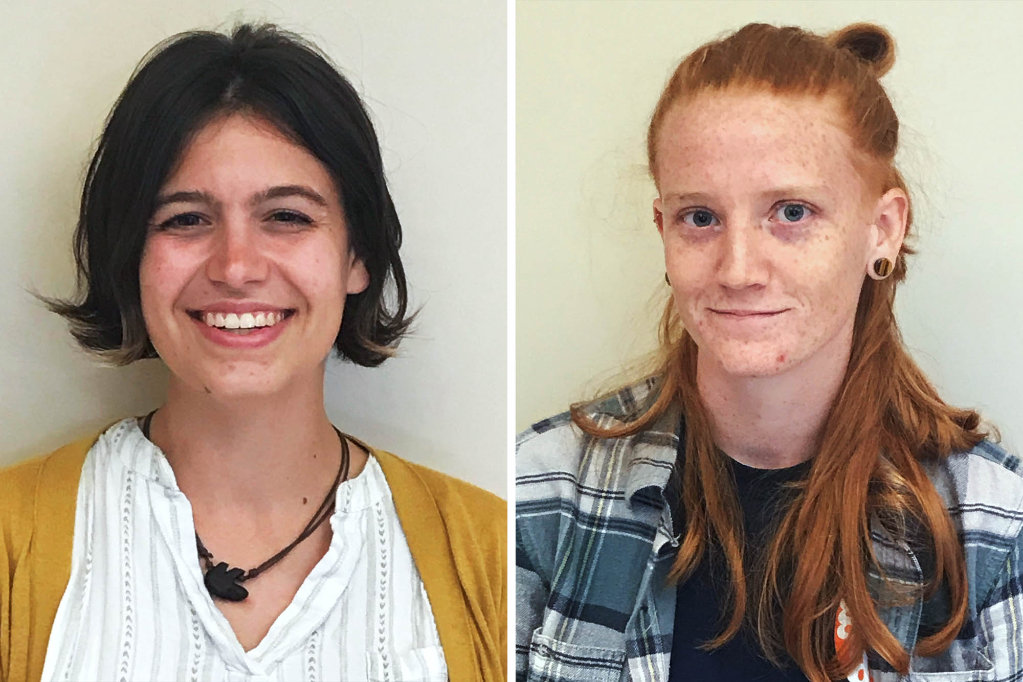 Headshots: Emily Spindler, left, and Kelsey Schoenemann, right