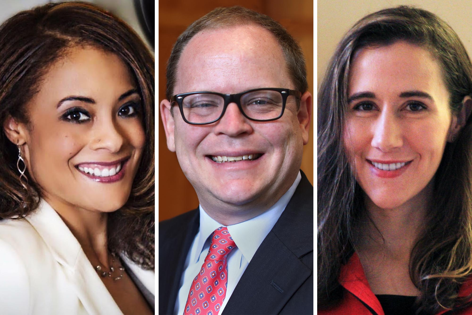 Headshot from left Elisabeth Epps, Toby Heytens and April Nicole Russo