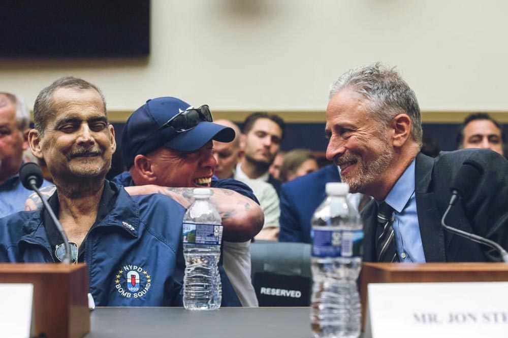  Luis Alvarez, left,,John Feal, middle, and John Stewart, right talk during a congressional hearing