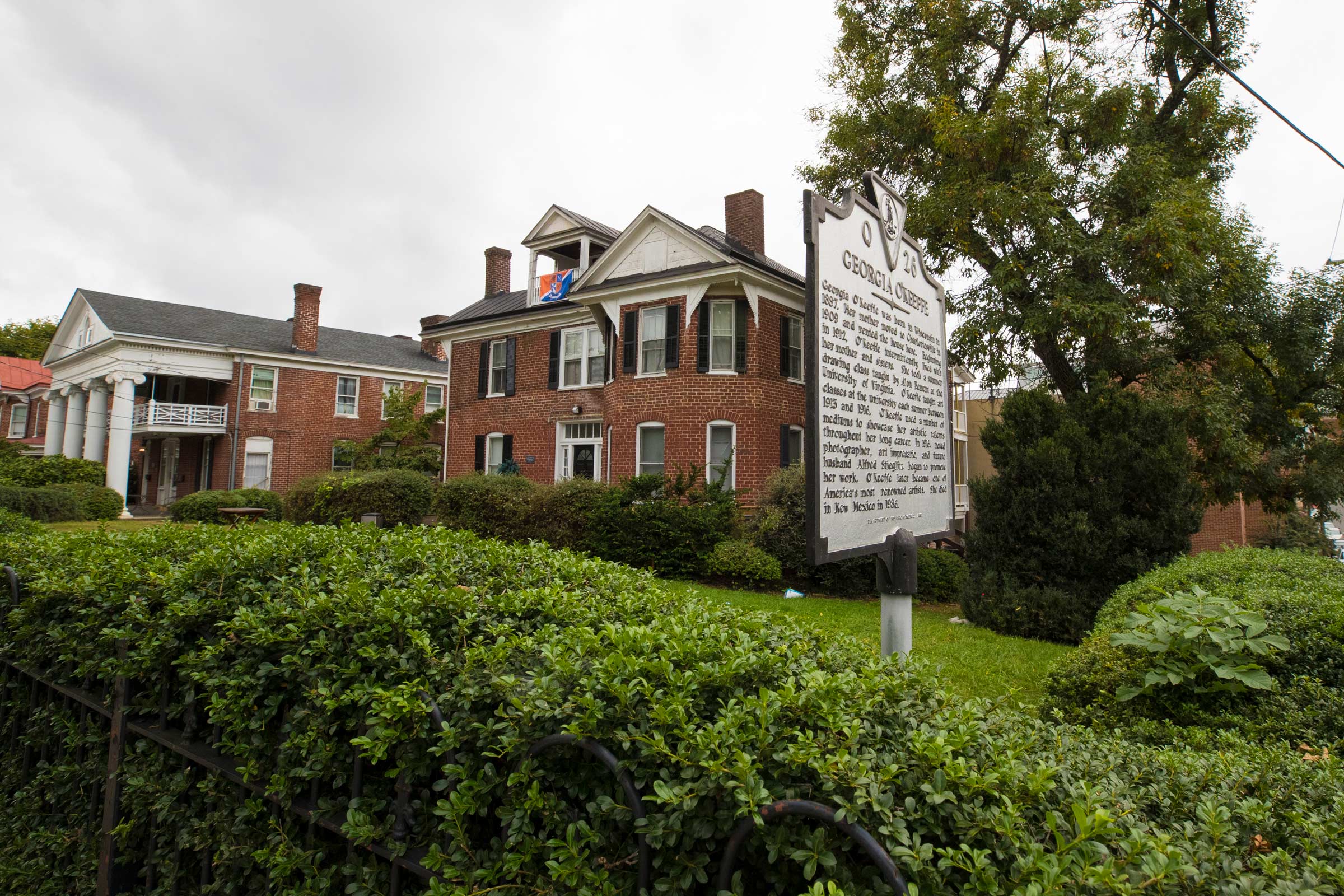 O’Keeffe’s former home on Wertland Street, where UVA students still live. 