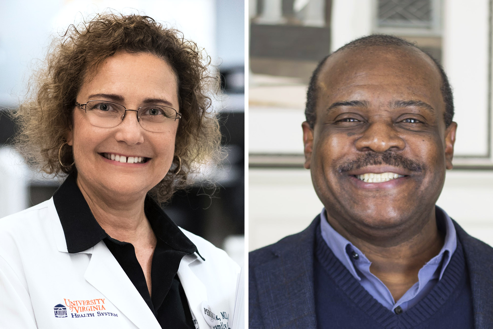 Headshots; Dr. Fern Hauck, left, Milton Vickerman, right