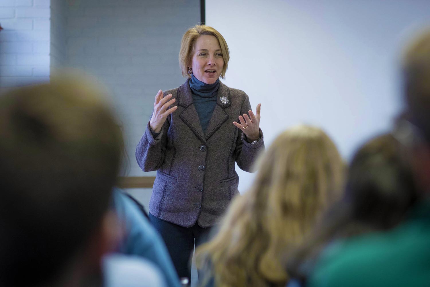 Highland Executive Director Sara Bon-Harper addressed students when they visited last spring. 