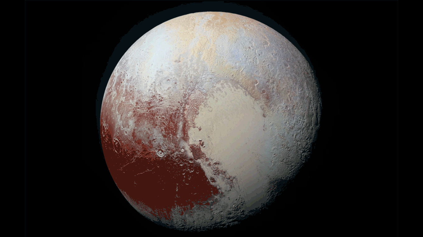 Pluto from space