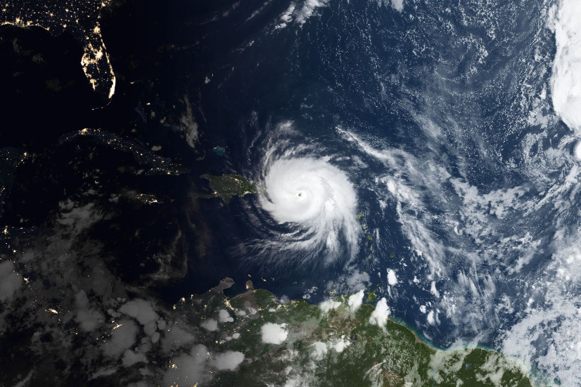 Hurricane Maria tore across the U.S. territory of Puerto Rico Sept. 20 as a Category 4 storm. (NASA Photo)