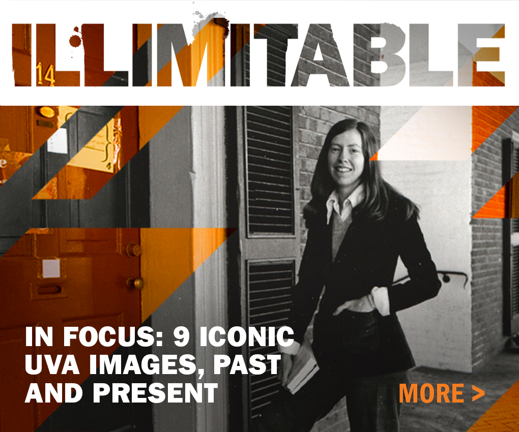 Text reads: Illimitable in focus: 9 iconic uva images, past and present