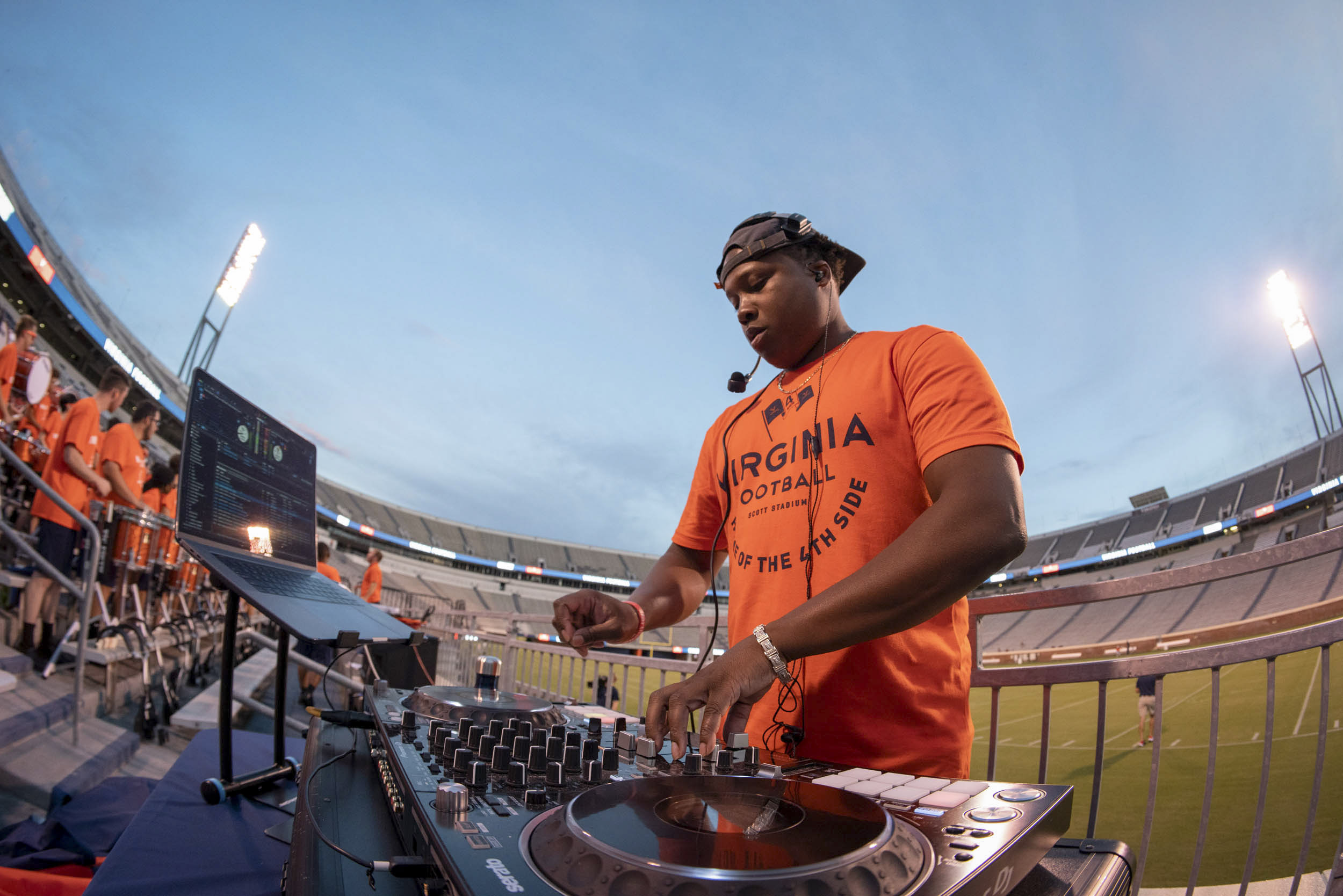 DJ at a fourth side rally 